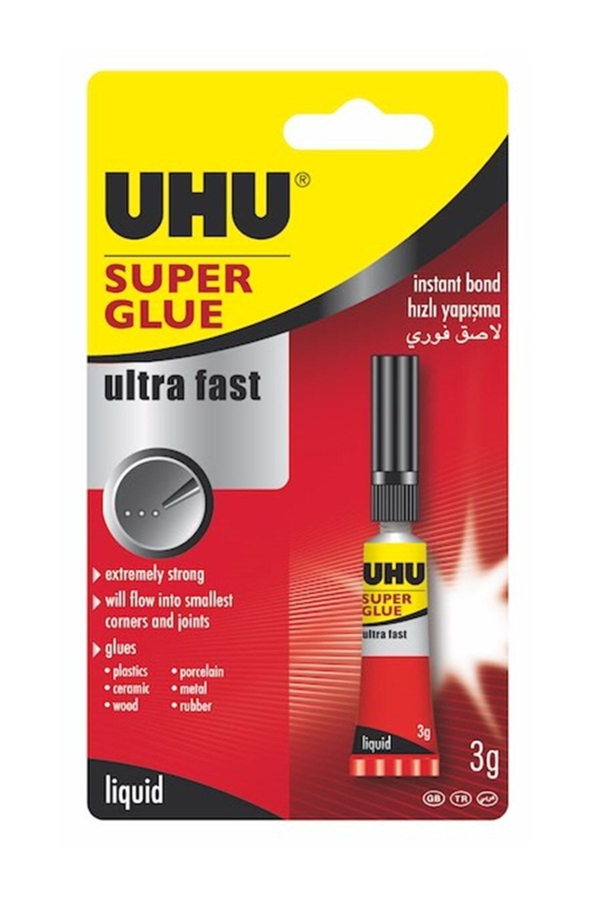 Uhu Super Glue-japon Yapıştırıcı 3 gr Blister 40279