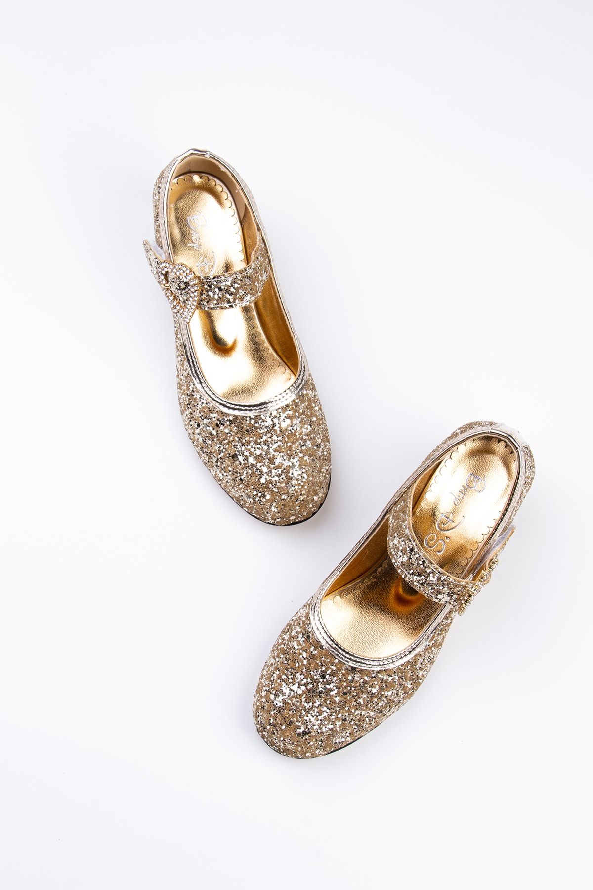 Baby DS Sparkle Topuklu Ayakkabı Altın 26