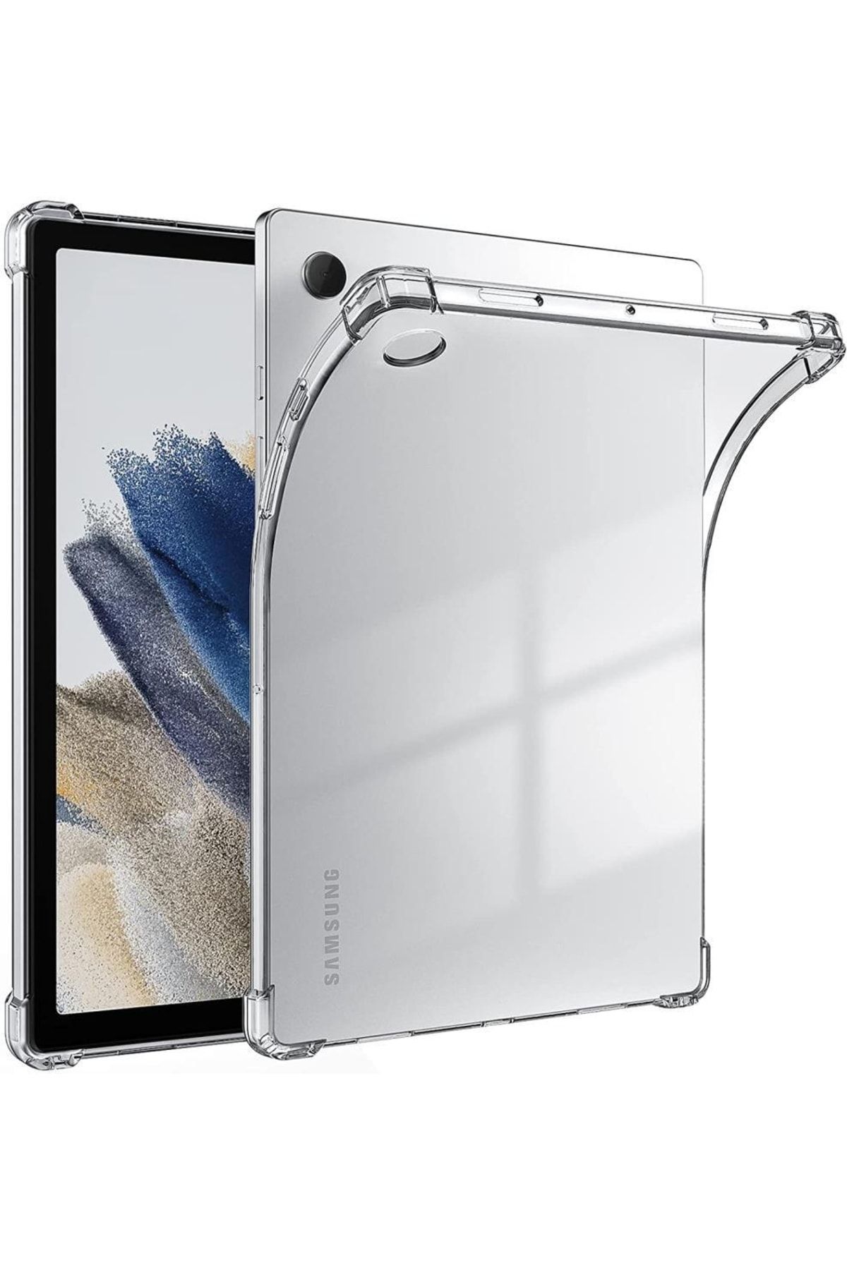 UnDePlus Samsung Galaxy Tab A8 10.5 Sm-x200 2021 Kılıf Darbelere Dayanıklı Şeffaf Kapak