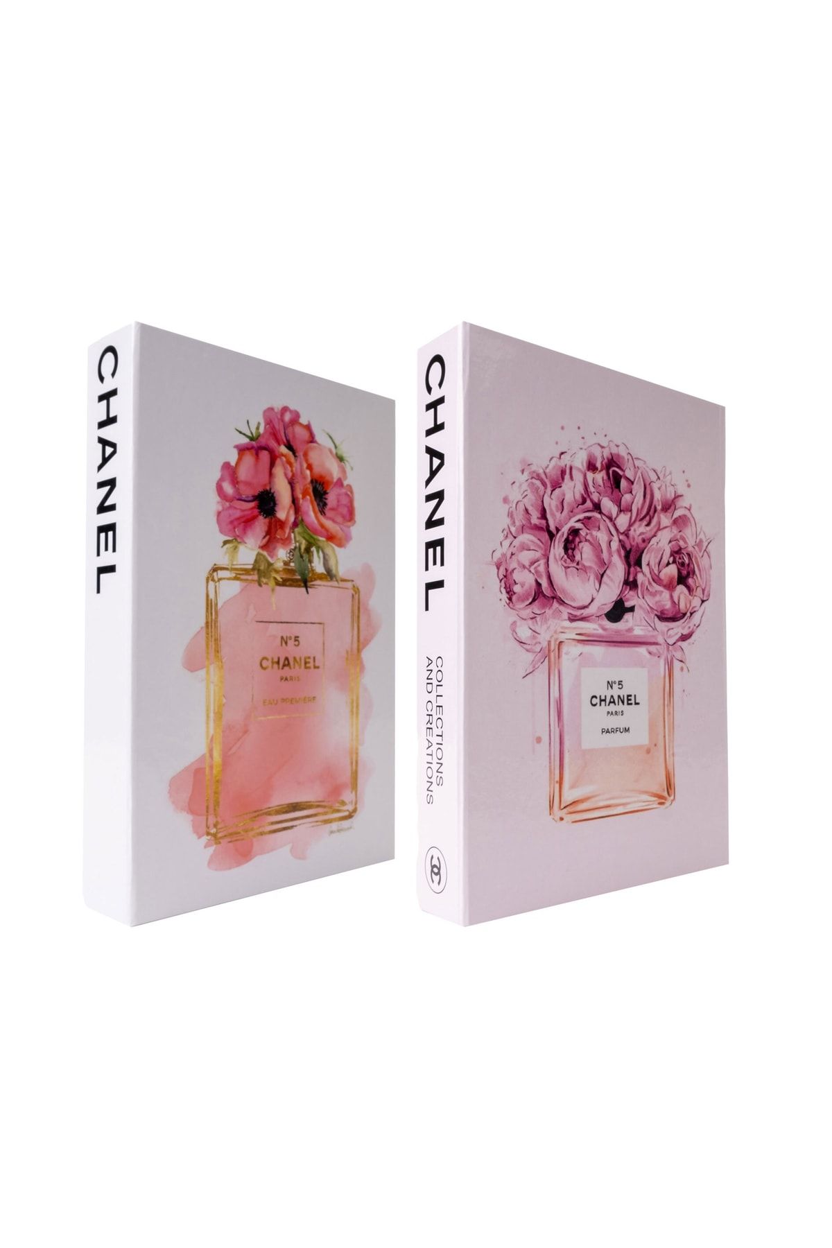 MagicHomeDecor Chanel Parfüm Dekoratif Kitap Kutusu Set