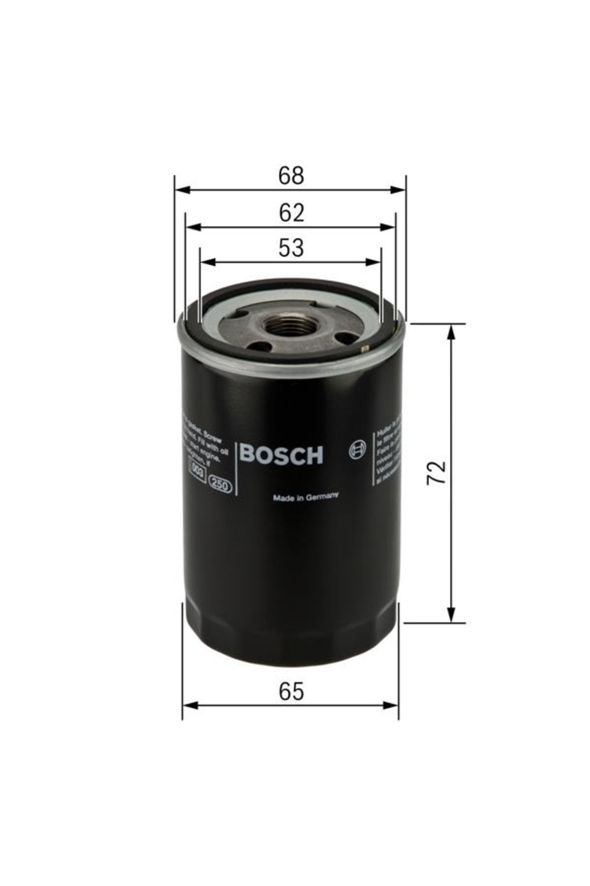 Bosch Yag Fıltresı C1-p107 1.0-corolla 1.3-1.3 12v-1.6-1.8 - Avensıs 1.6-1.8-yarıs 1.3-1.5- 0986tf0083 Bos