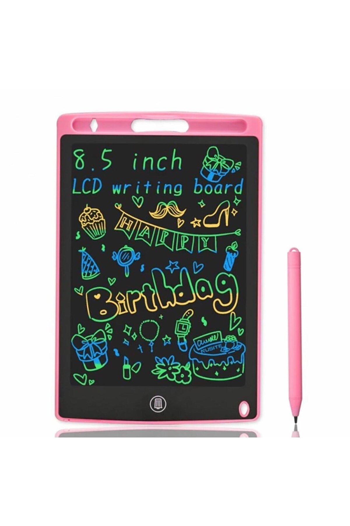Jetcom Yeşil Writing Tablet Lcd 8.5 Inç Dijital Kalemli Yazma Ve Çizim Yazı Tahtası Pembe