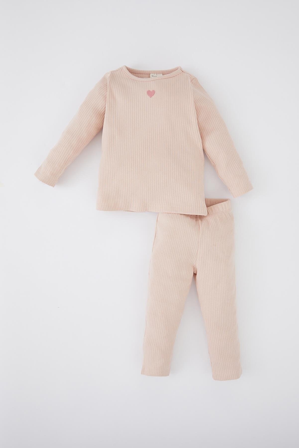 Baby Girl Regular Fit Fit Cardy Camisole Long Sleeve Pajamas Team