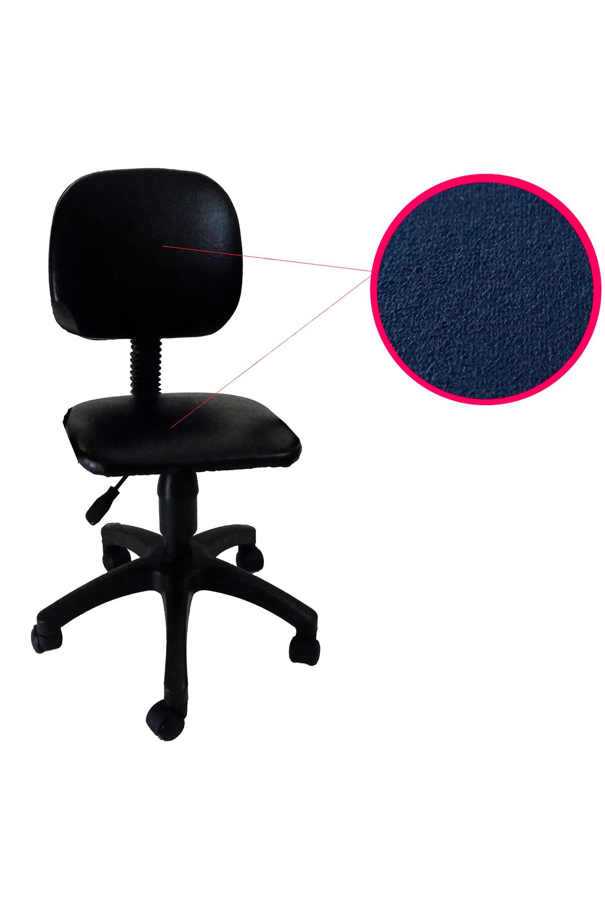 TOMAR Cgn Kolsuz Kumaş Çalışma Sekreter Koltuğu Öğrenci Sandalyesi Ofis Ve Büro Sandalyesi- Siyah
