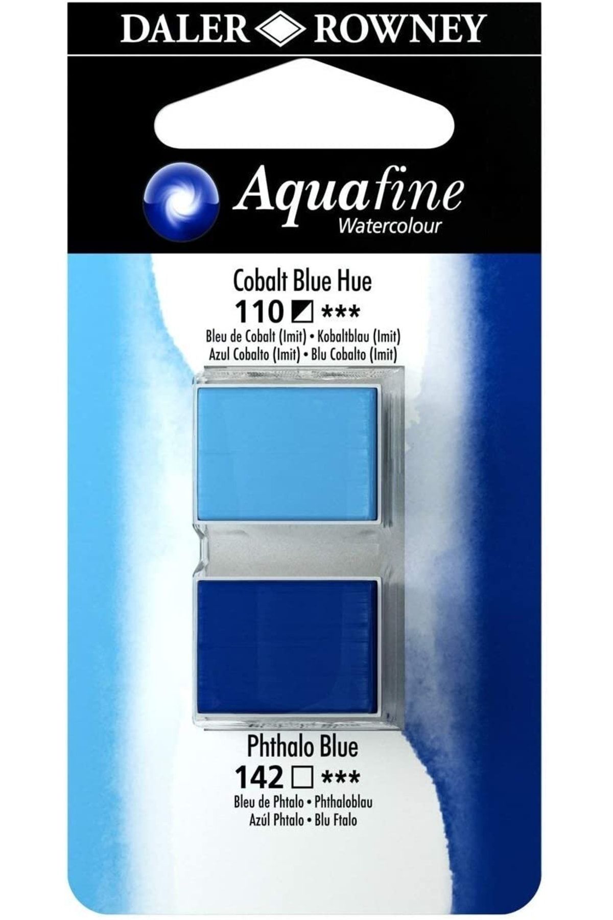 Daler Rowney 2'li Suluboya Tableti, Cobalt Blue Hue / Phthalo Blue