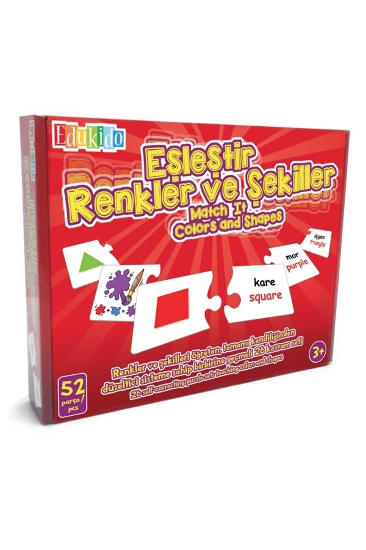 Genel Markalar Eğitici Oyuncak Eşleştir Mukavva Puzzle Renkler Ve Şekiller Edu-1001