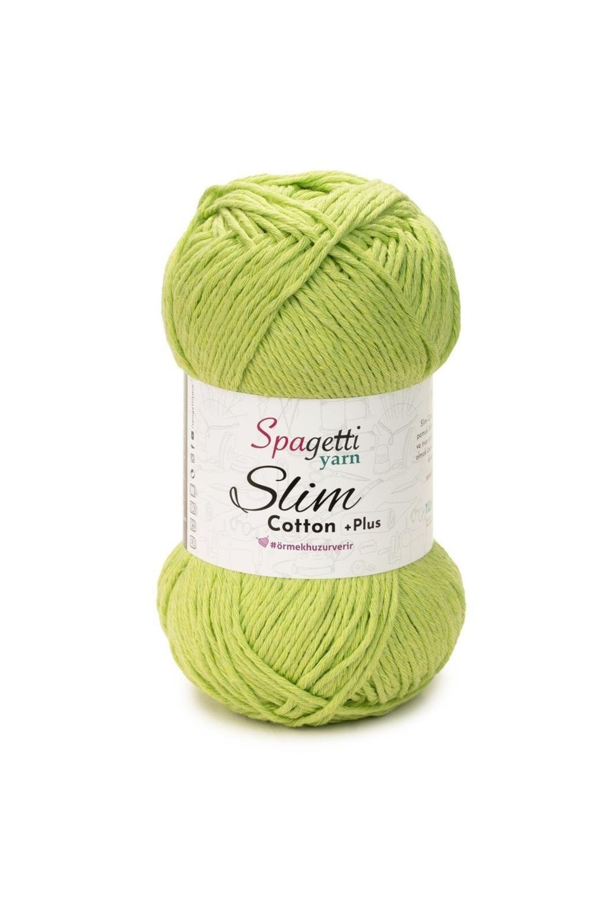 Spagettiyarn Slim Cotton Plus Fıstık Yeşil El Örgü Ipliği