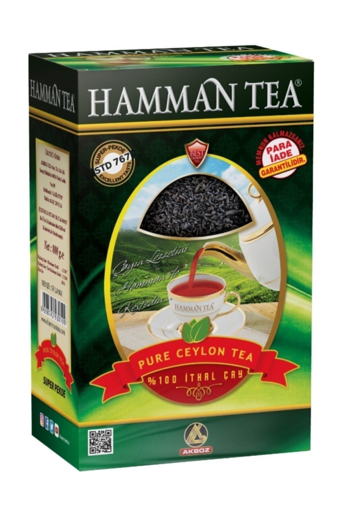 HAMMAN TEA 800 gr 'lik Saf Seylan Çayı