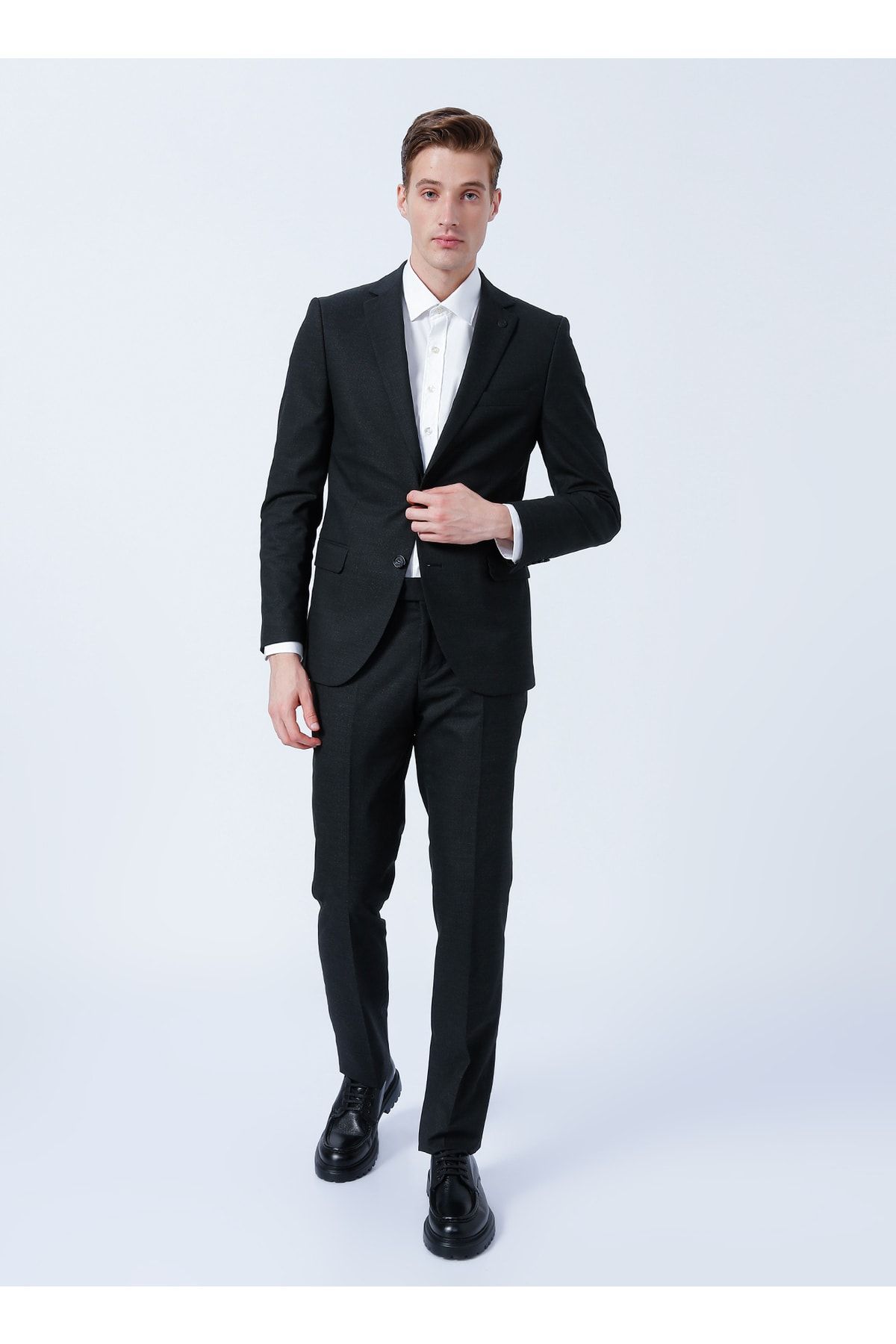 Altınyıldız Classics Normal Bel Slim Fit Antrasit Erkek Takım Elbise 4a3022200069