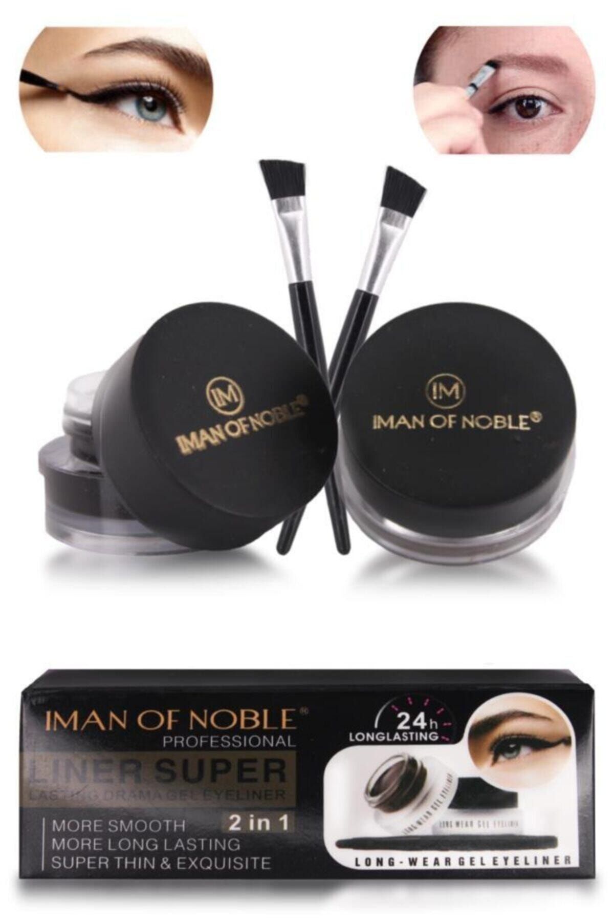 IMAN OF NOBLE Jel Eyeliner Kahverengi & Siyah Ton 2'li