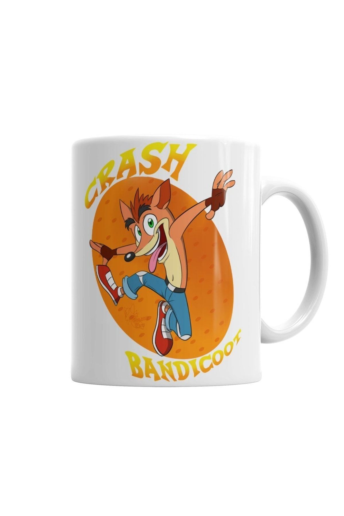 Humuts Crash Bandicoot Naughty Dog Kupa Bardak Porselen