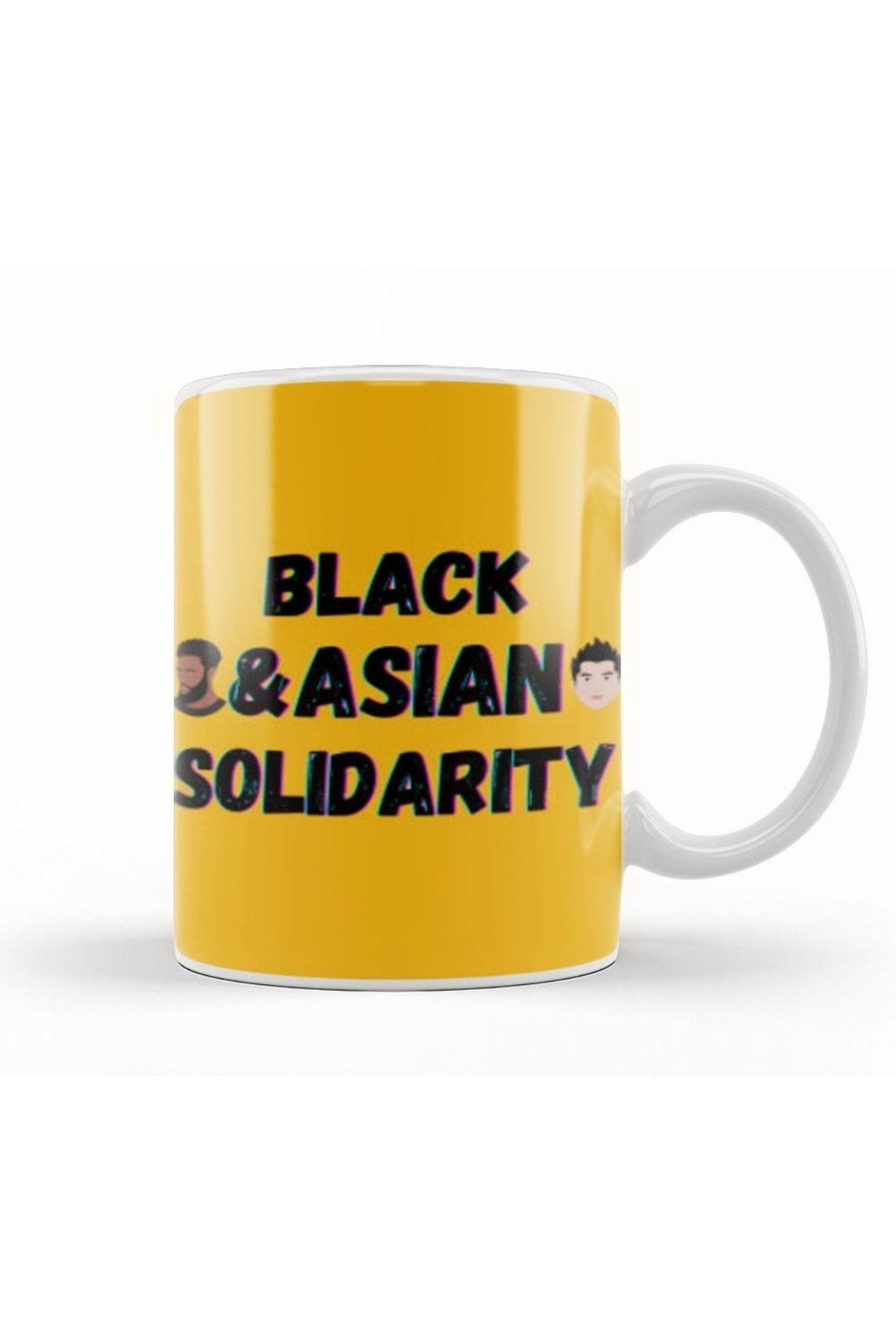 Humuts Black Asian Solidarity Stop Aapı Hate Kupa Bardak Porselen