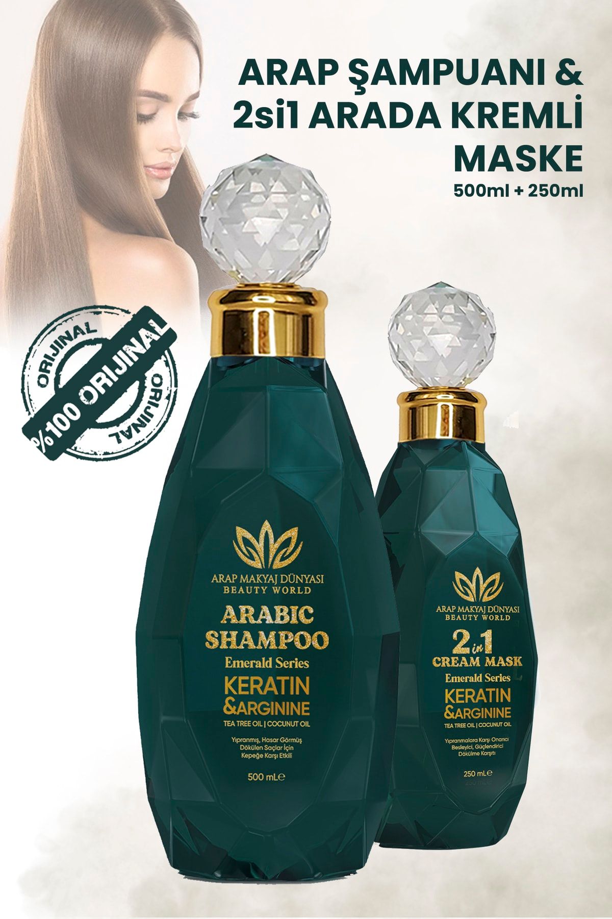 Arap Makyaj Dünyası 2'li Set Arap Şampuanı & Saç Kremi Ve Maskesi