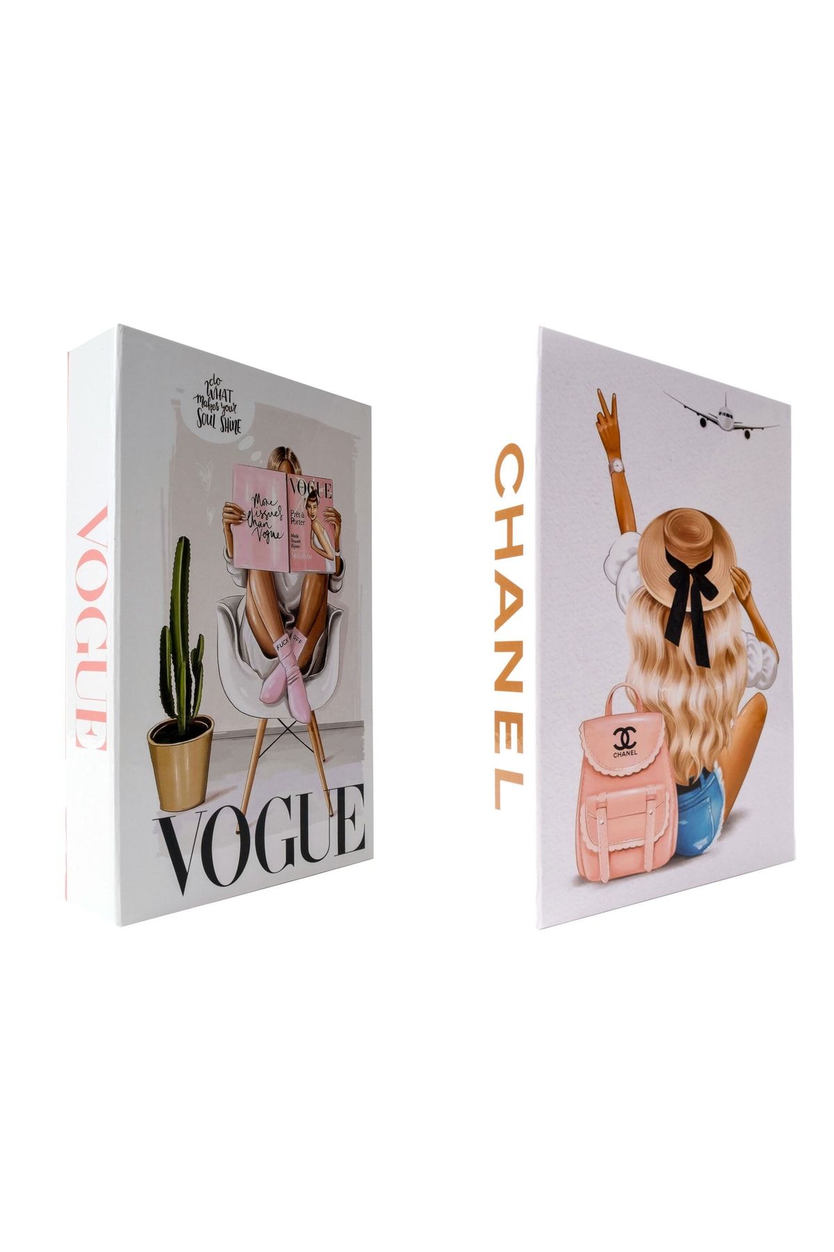 MagicHomeDecor Vogue&chanel Dekoratif Kitap Kutusu Set
