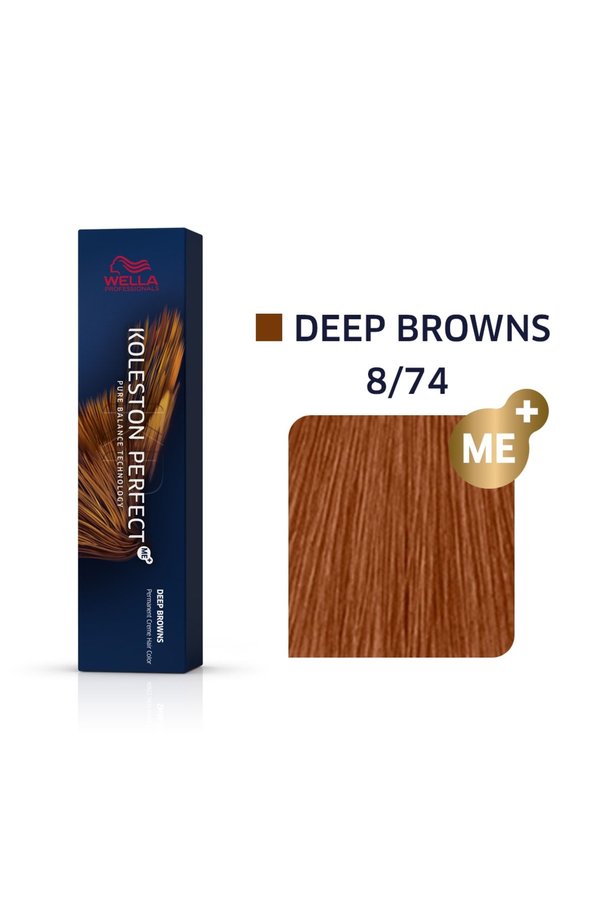 wella Professionals Koleston Perfect Me+ 8/74 Deep Browns Kalıcı Saç Boyası 60 Ml