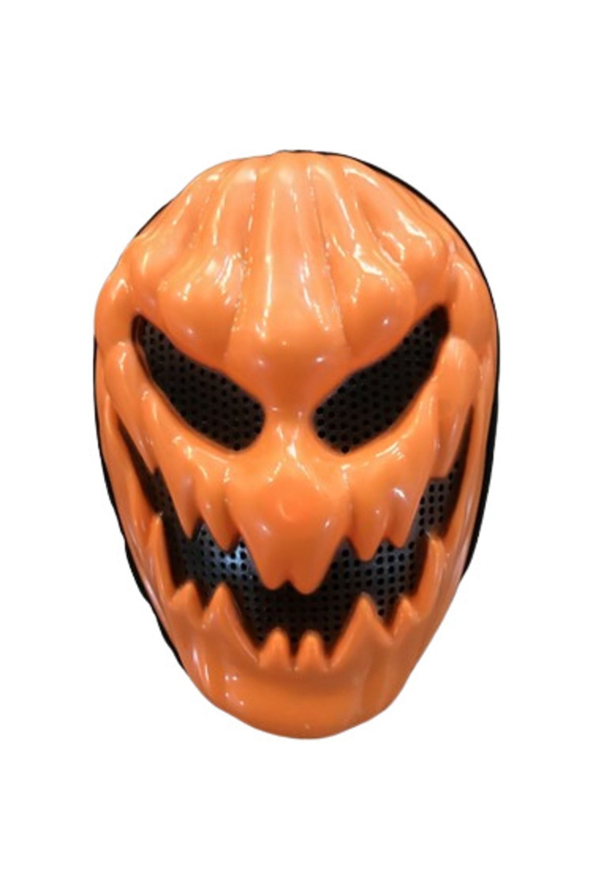 EventPartyStore Cadılar Bayramı Halloween Balkabağı Turuncu Ince Plastik Maske 24cmx22cm