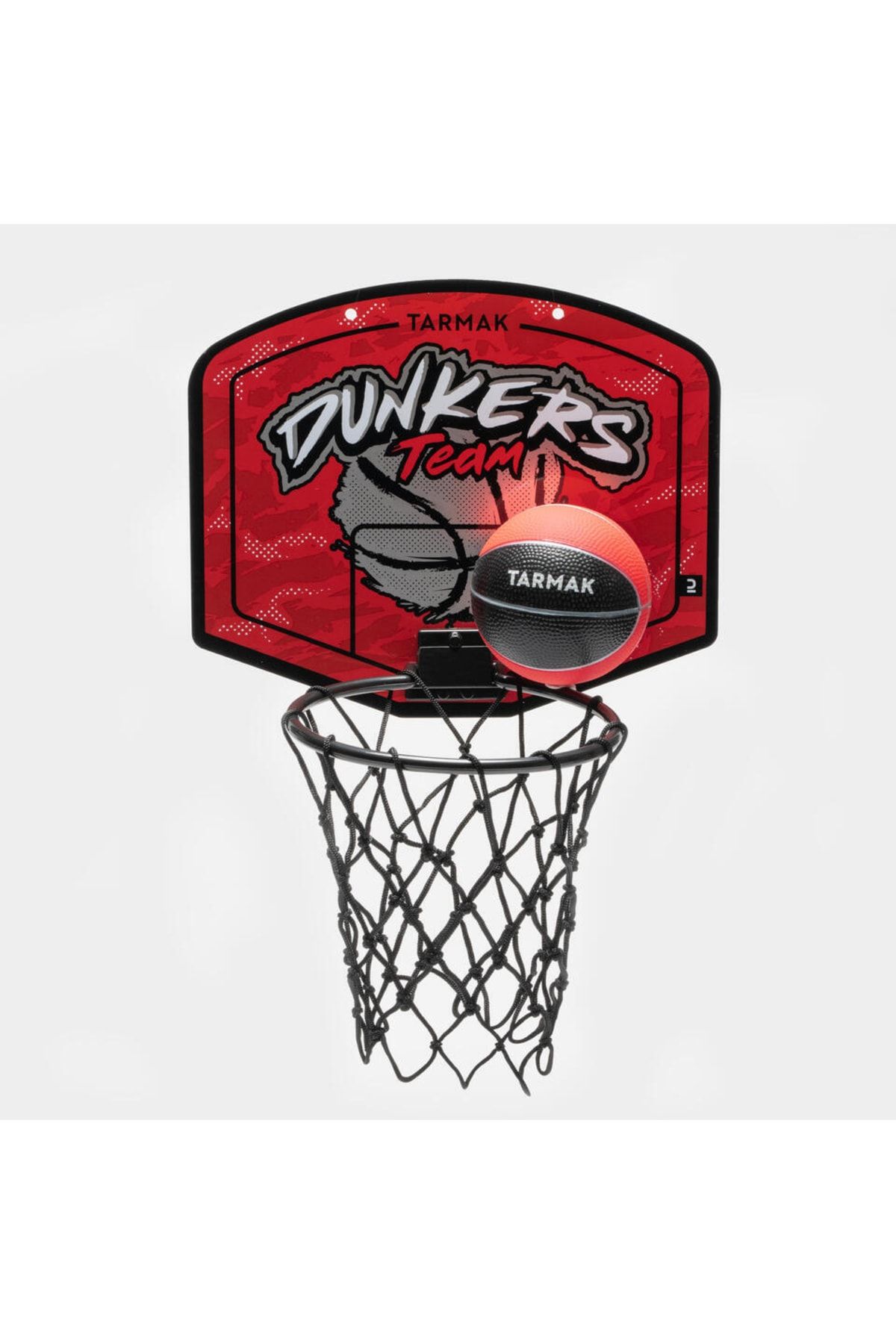 Decathlon - Çocuk Yetişkin Mini Basketbol Potası Kırmızı Gümüş Sk100 Dunkers