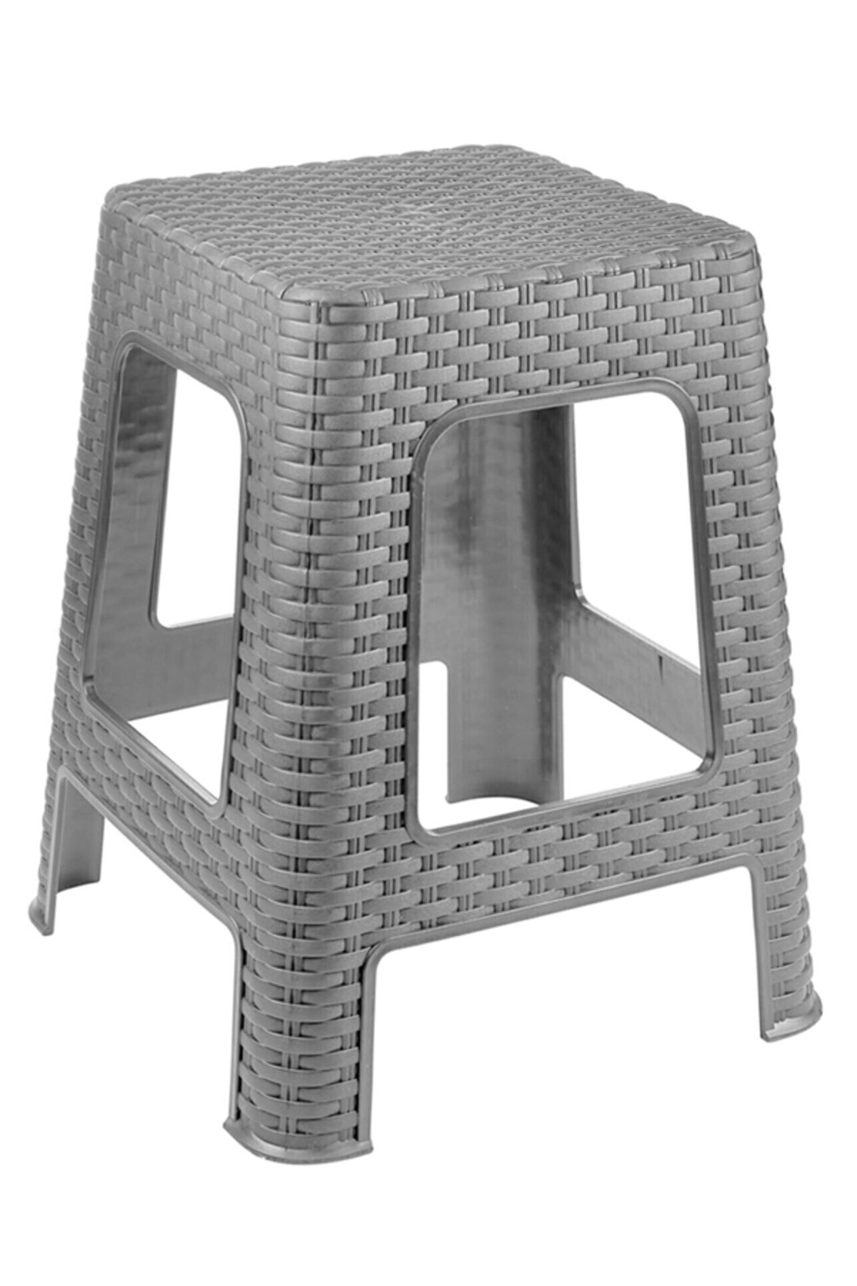 ikonavm Ikon 4 Adet Rattan Büyük Tabure - Plastik Tabure - Tabure
