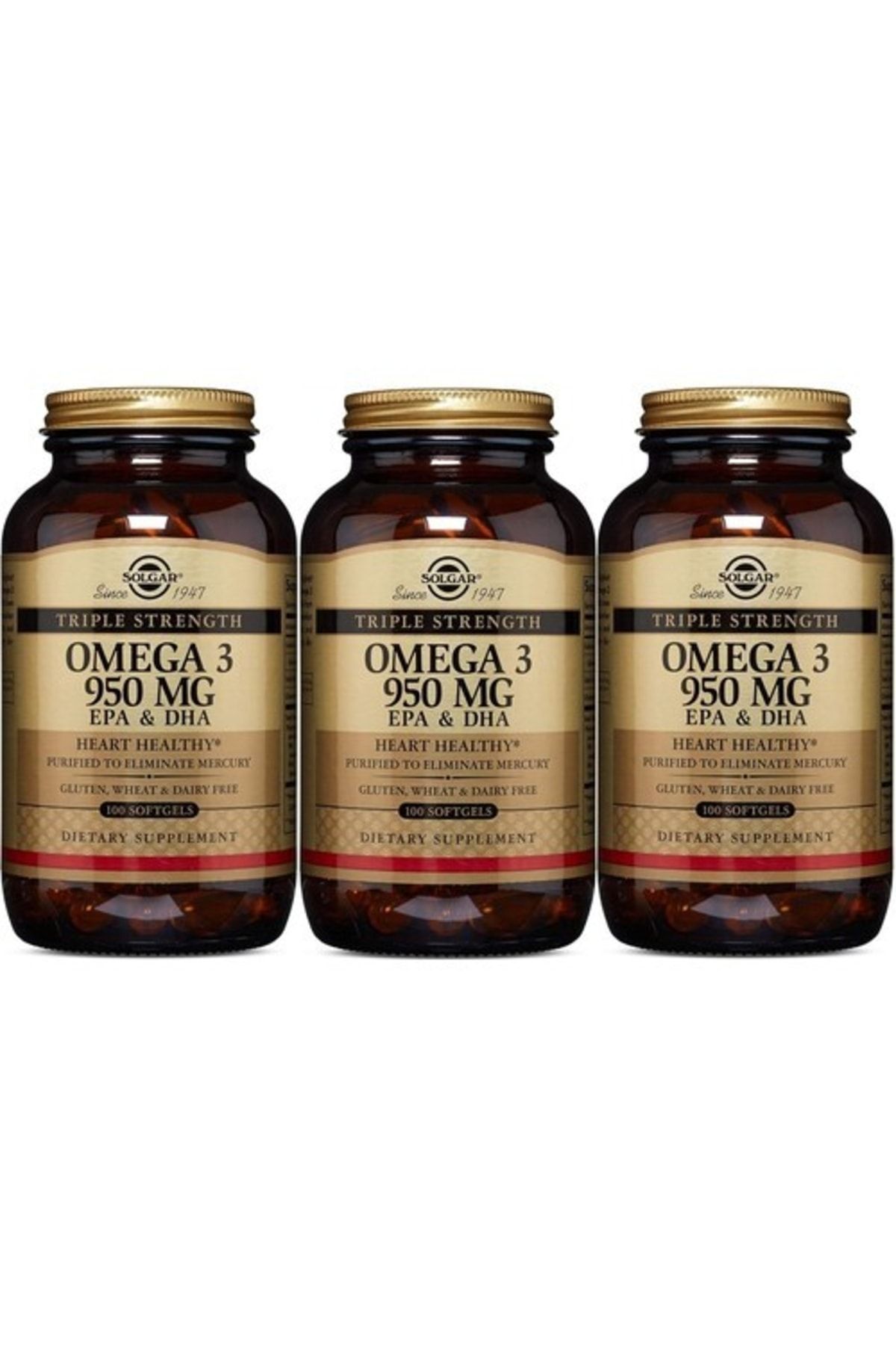 Solgar Omega-3 950 Mg 100 Kapsül ***3 Adet***