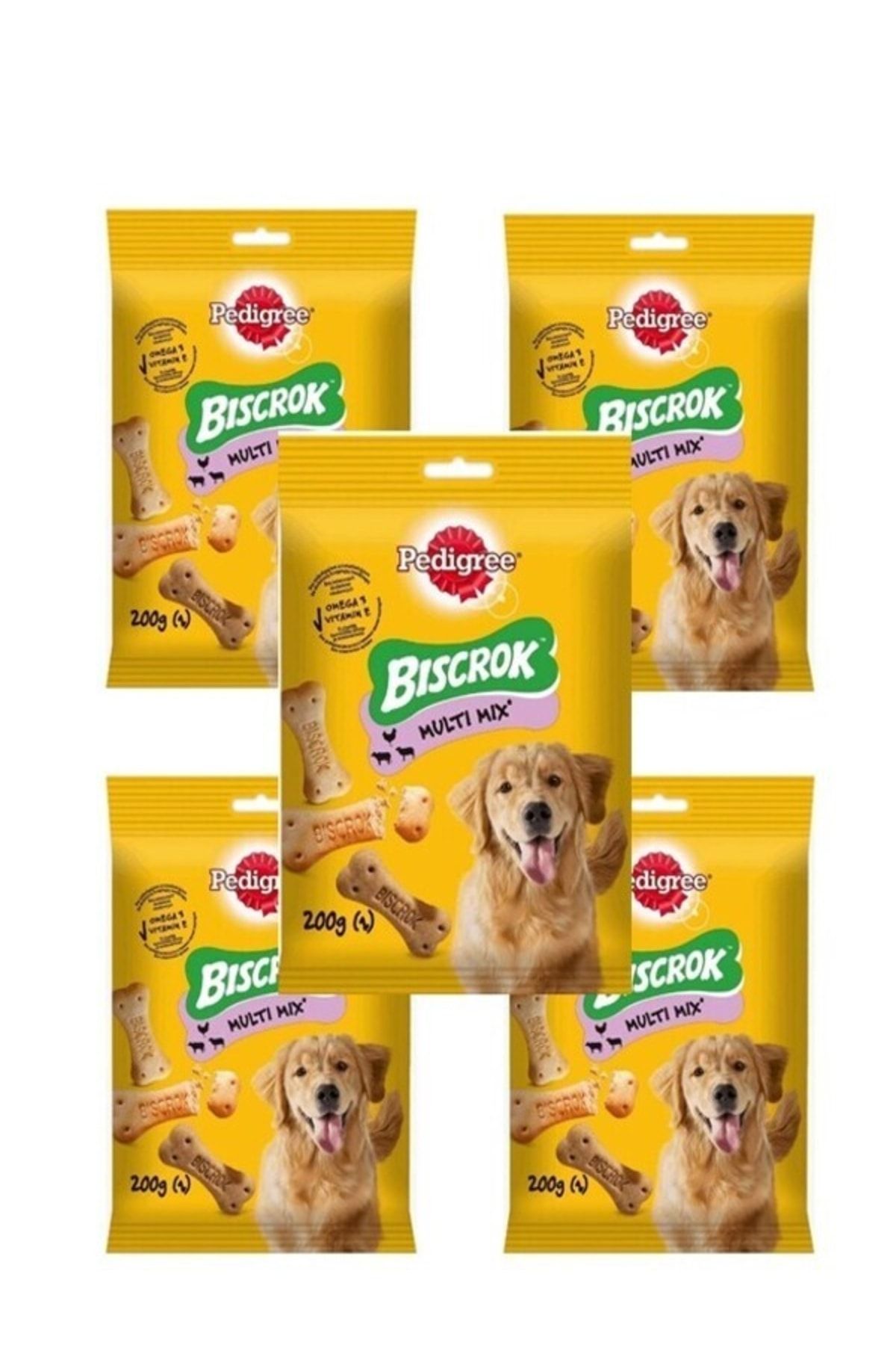 Pedigree Pedigre Biscrok Multi Mix 200g X 5 Paket Köpek Ödül Bisküvi Köpek Ödül Maması