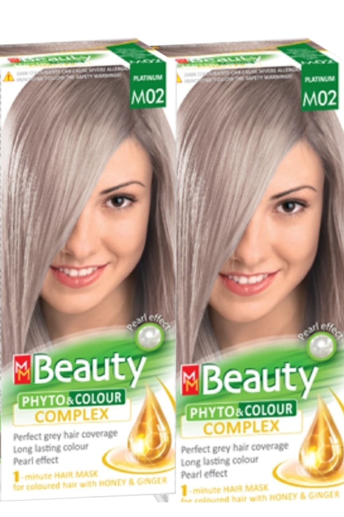 MM Beauty Saç Boyası M02 ( Platin ) Set Boya 2'li Set