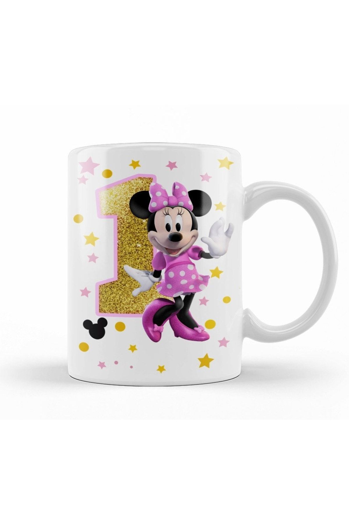 Humuts Mini Fare Minnie Mouse 1 Bir Yaş Hediyesi Kupa Bardak Porselen