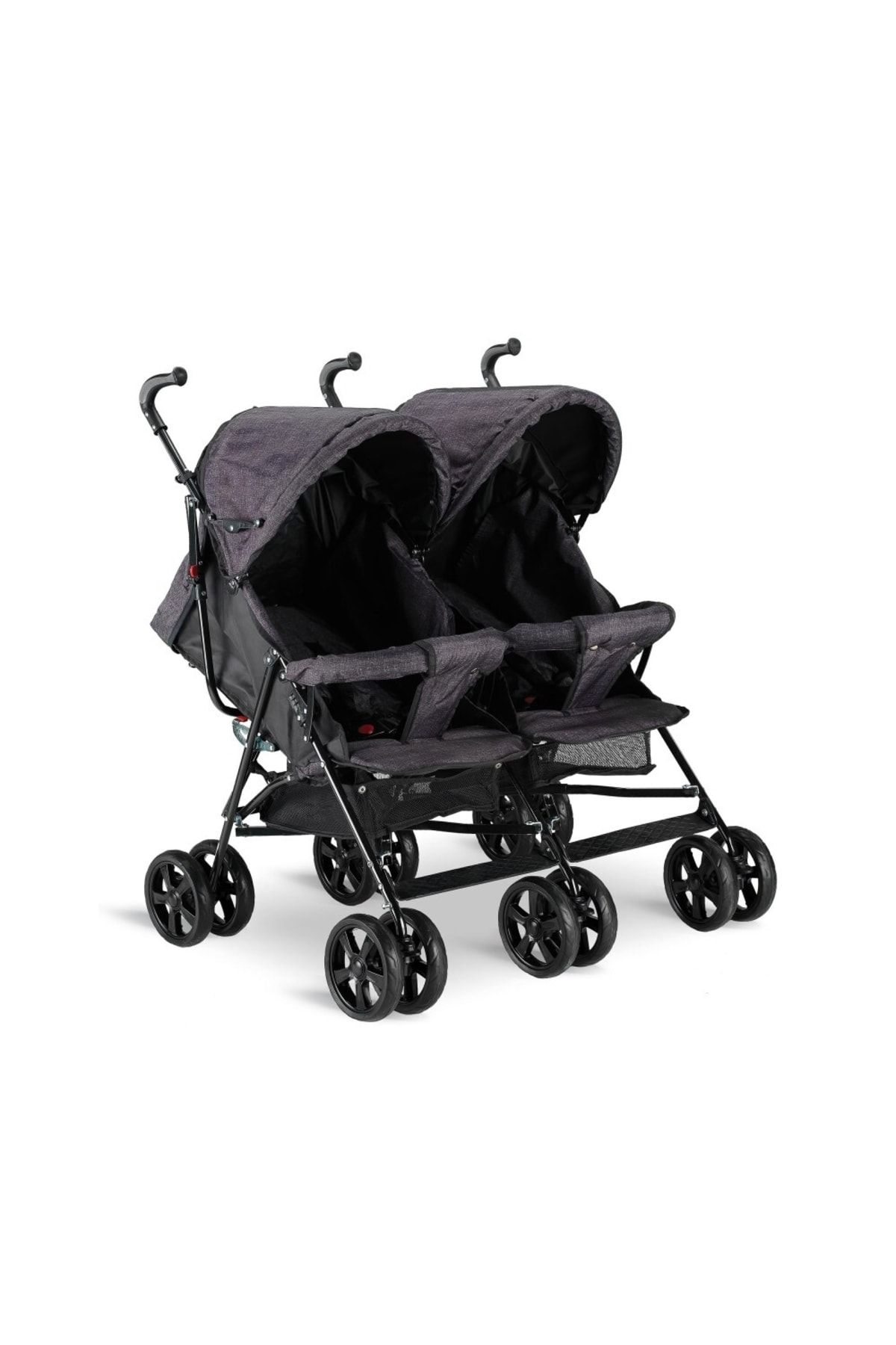 Babyhope Siyah Kırçıllı Ikiz Baston Bebek Arabası Bh-610