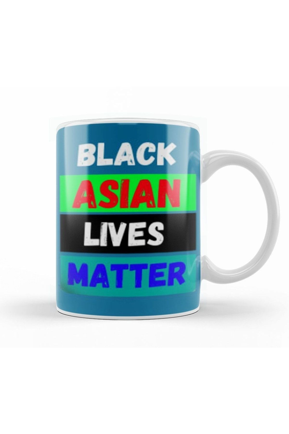 Humuts Black Asian Lives Matter Stop Aapı Hate Kupa Bardak Porselen
