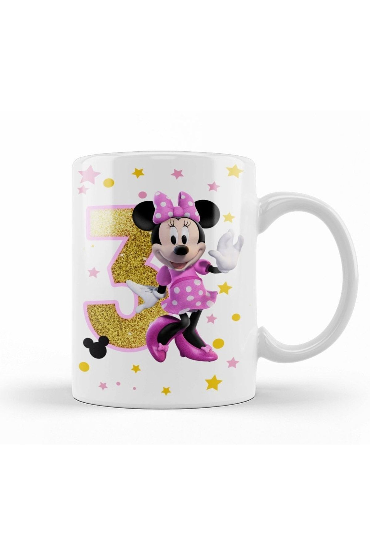 Humuts Mini Fare Minnie Mouse 3 Üç Yaş Hediyesi Kupa Bardak Porselen