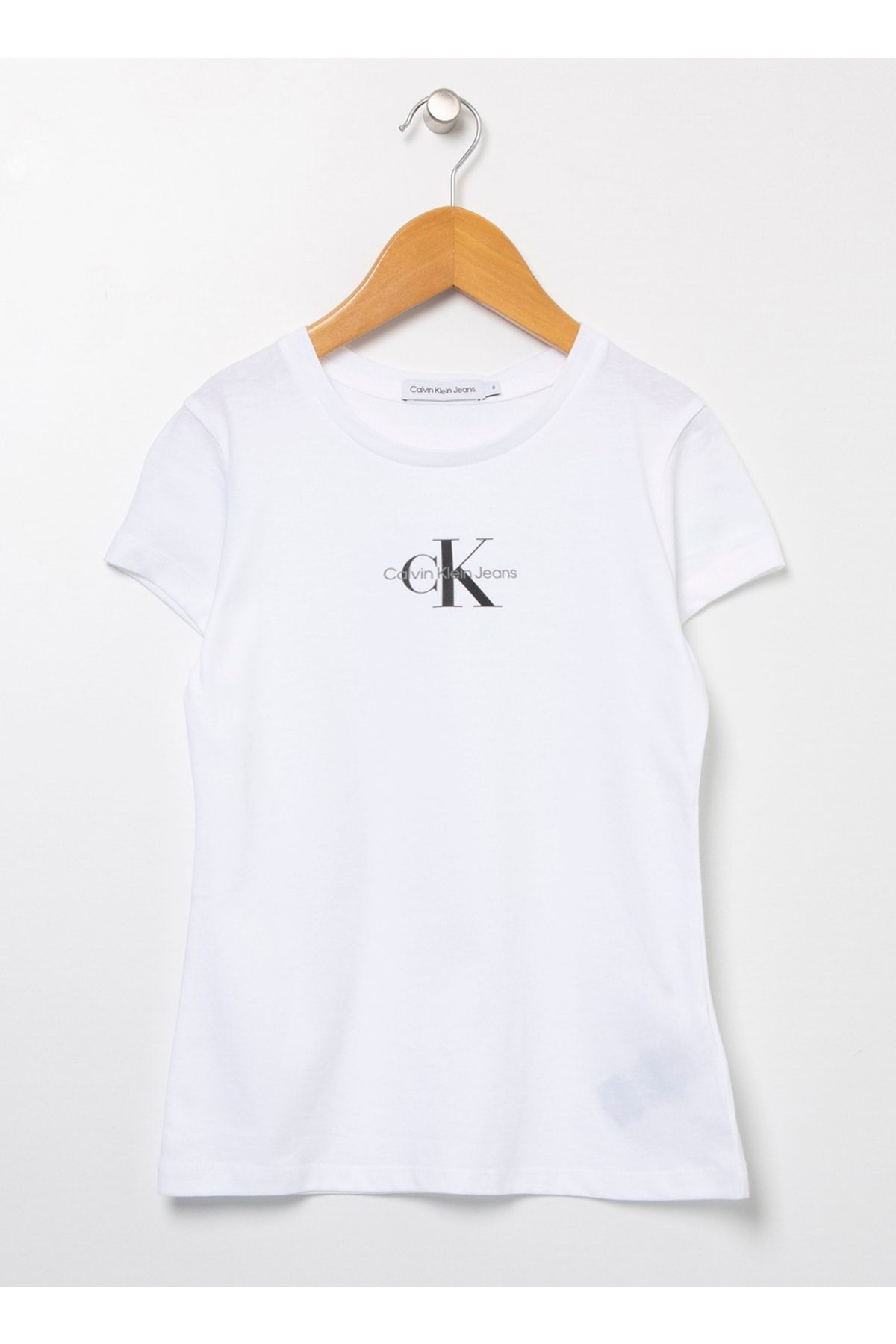 Calvin Klein Düz Beyaz Kız Çocuk T-shirt Ig0ıg01470