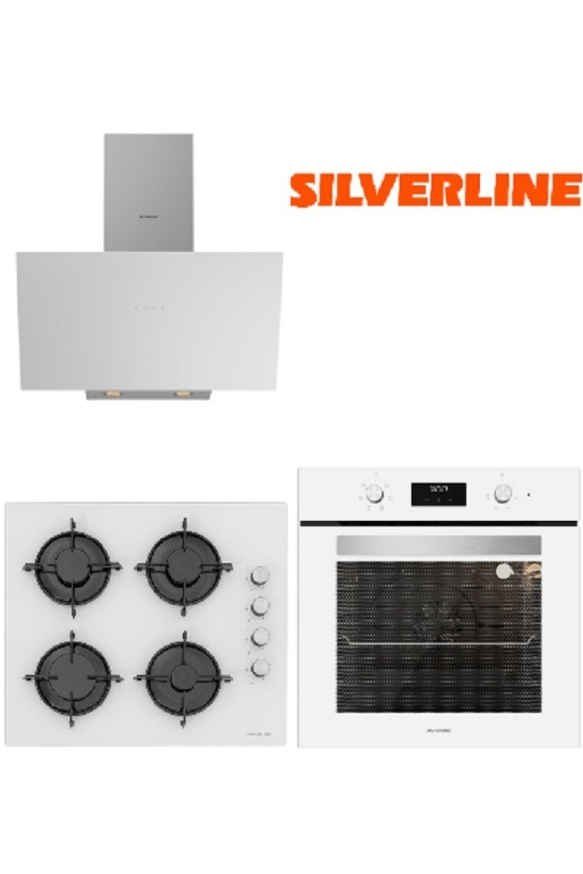 Silverline Ankastre Set (bo6502w02-cs5349w01-3481 Beyaz)