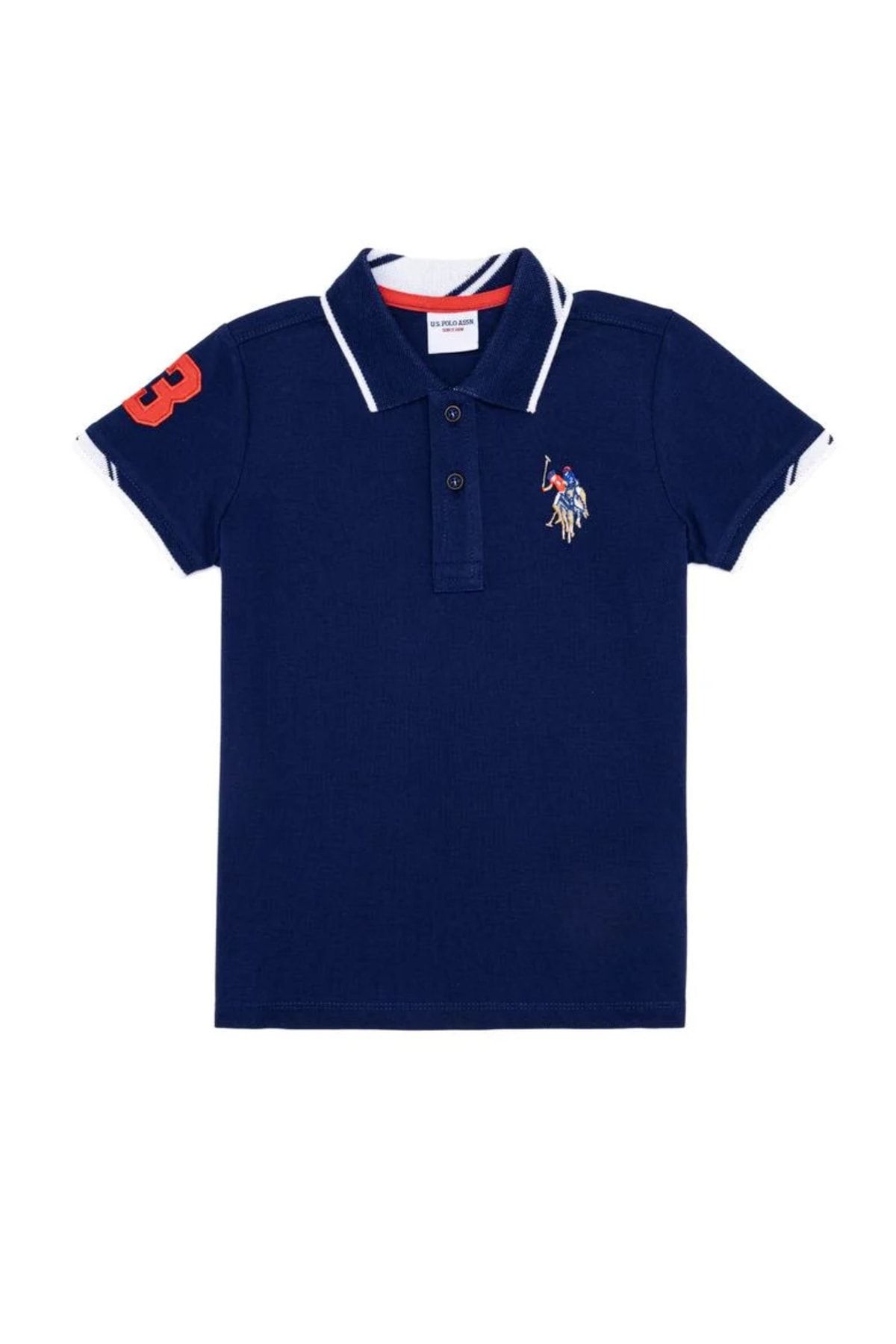 U.S. Polo Assn. Erkek Çocuk Lacivert Polo Yaka T-shirt