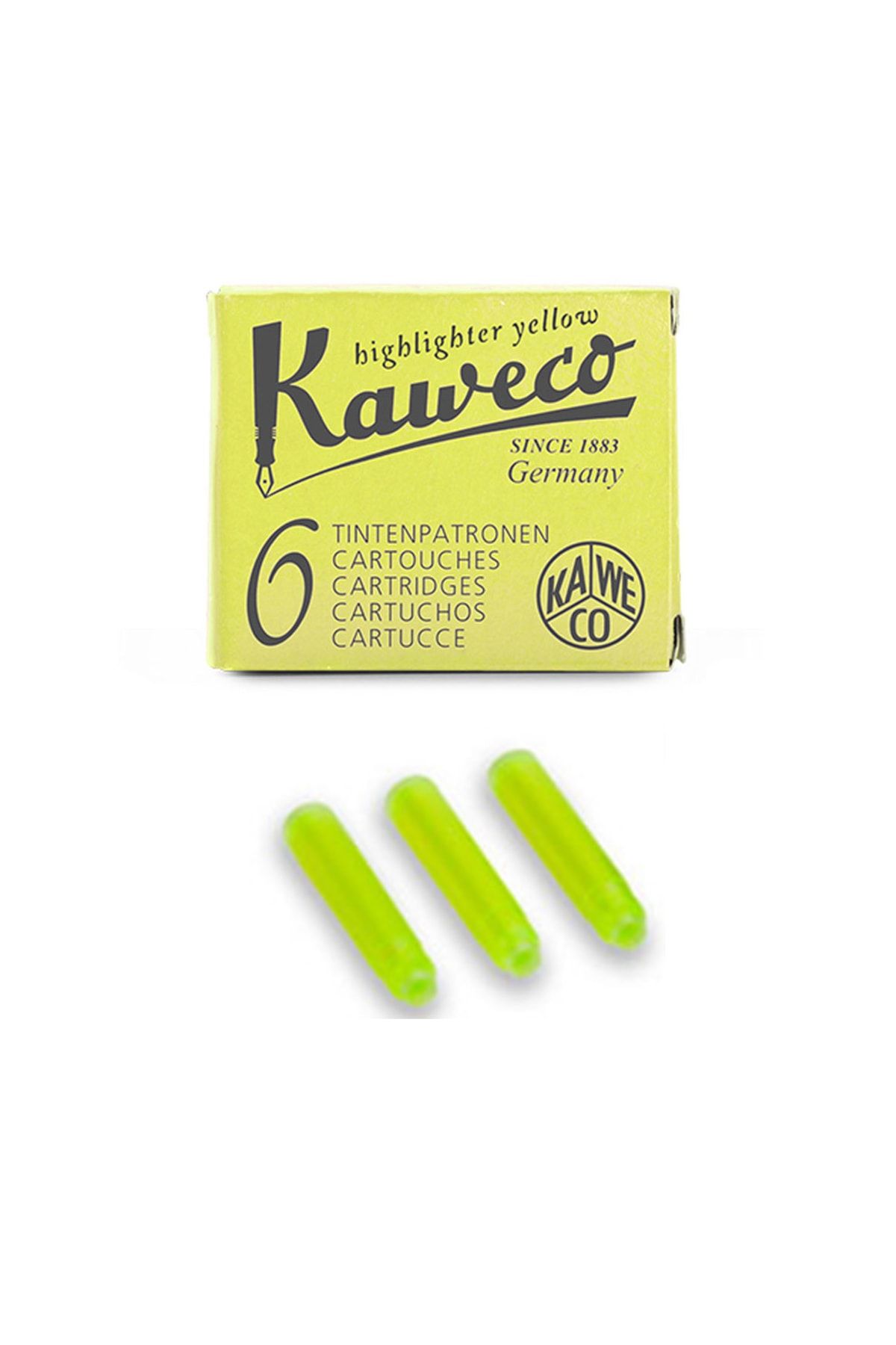 Kaweco Neon Sarı 6Lı Kartuş 10001220