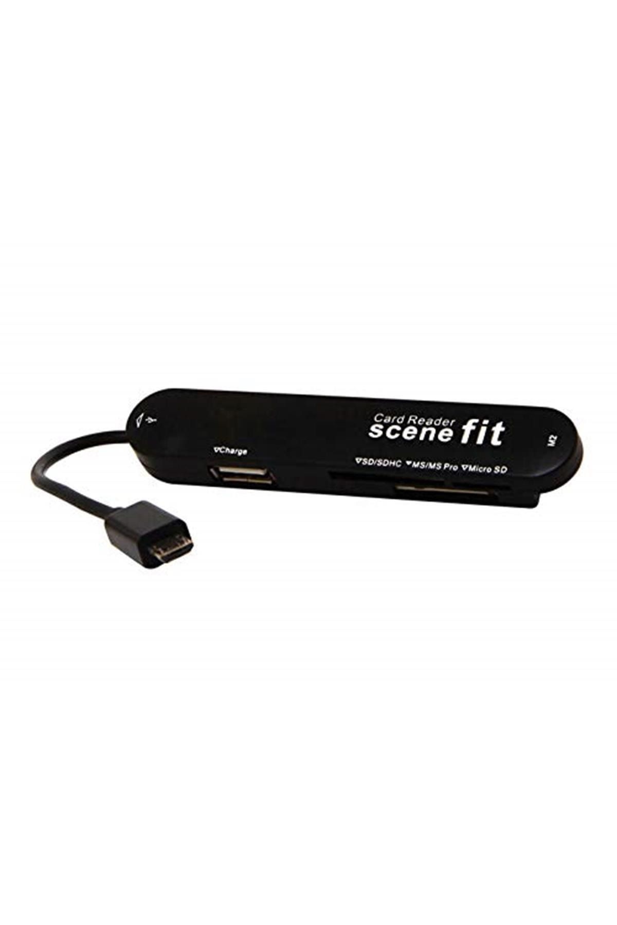 Genel Markalar SMG-420 Usb USB Micro 5P to USB Hub + Kart Okuyucu