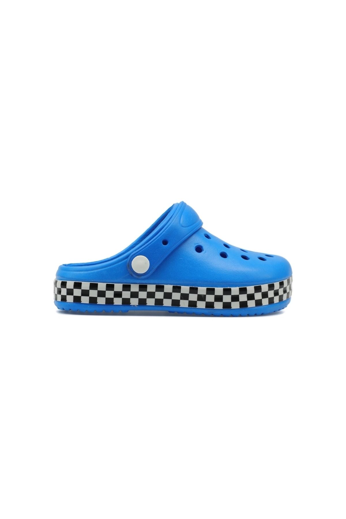 Panço Mavi - Erkek Çocuk Dama Şerit Detaylı Sandalet