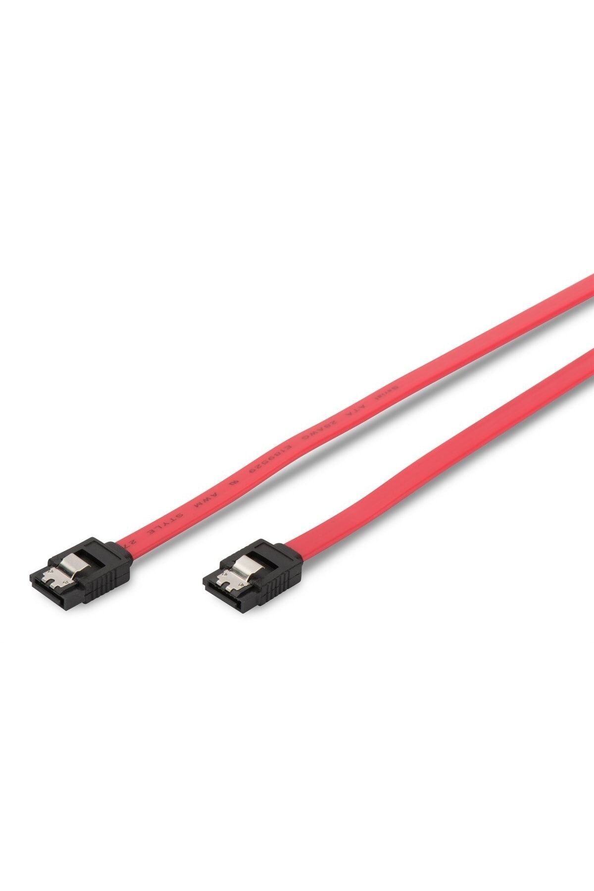 Assmann SATA Kablosu, SATA II/III, L-Tipi dişi - L-Tipi dişi, 0.3 metre, düz, UL, kırmızı renk