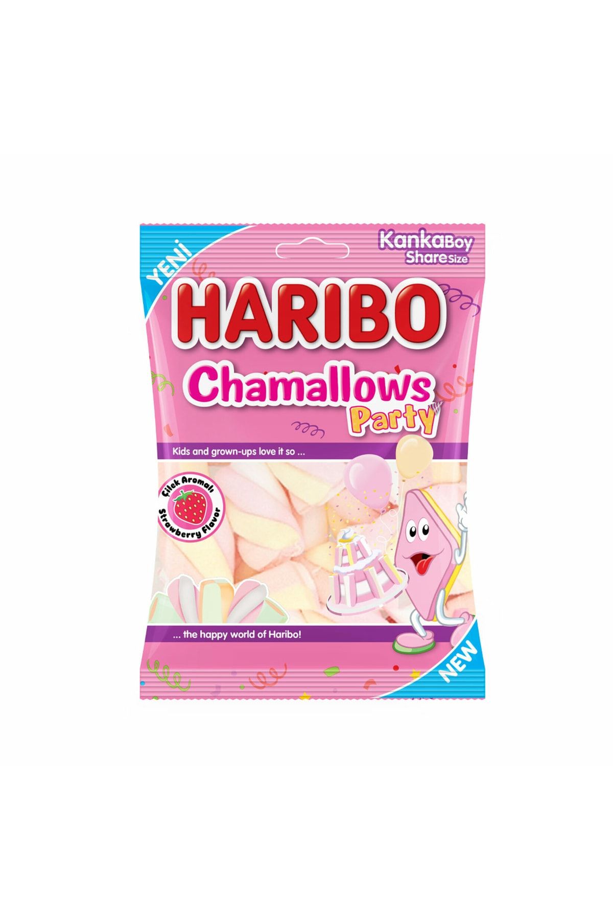 Haribo Chamallows Party Çilek Aromalı Marshmallow 70g