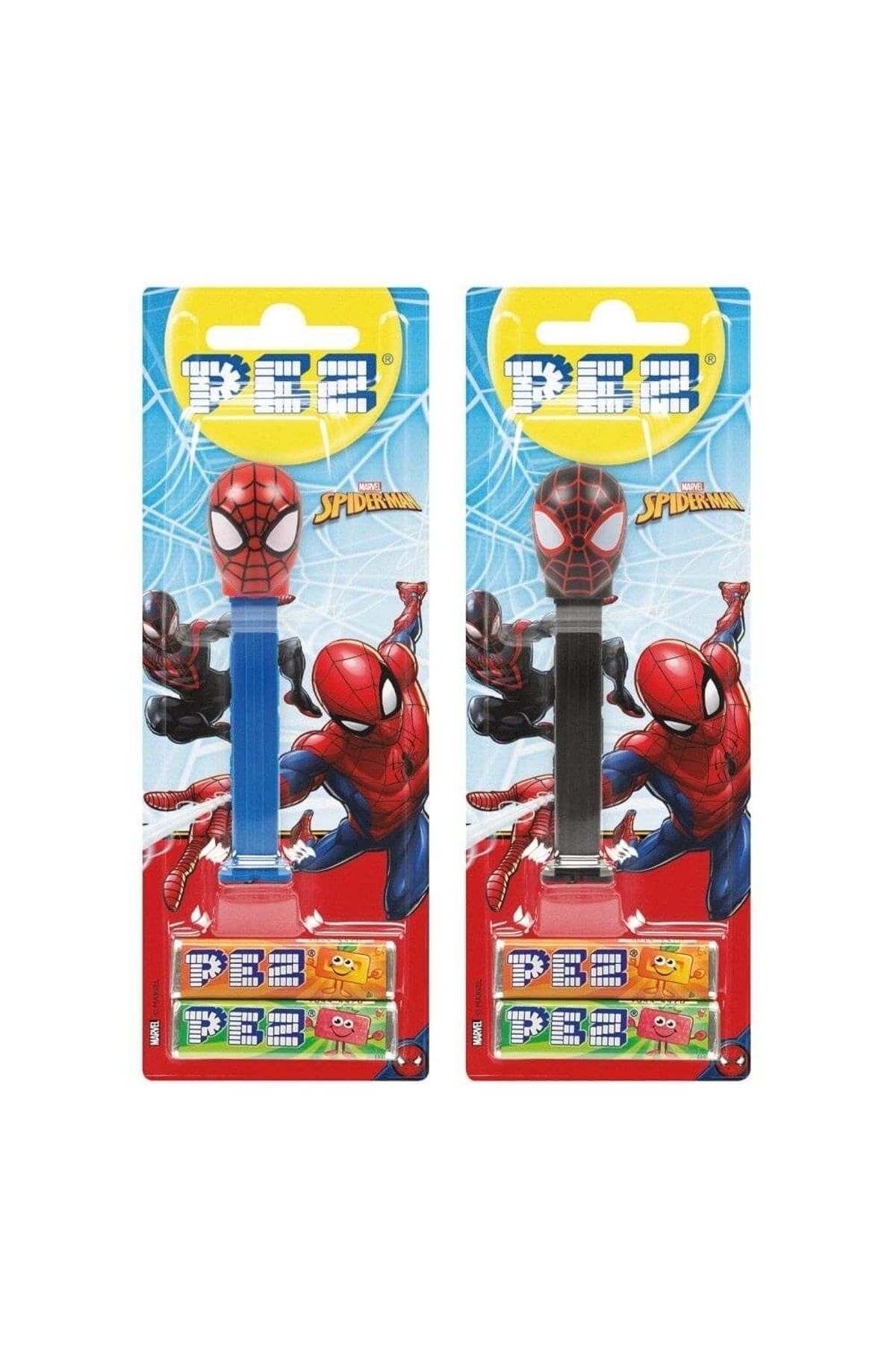 Pez Marvel Spiderman Şeker Adam X 2 Avantaj Paket - Örümcek Adam Dispenser Şeker Oyuncağı