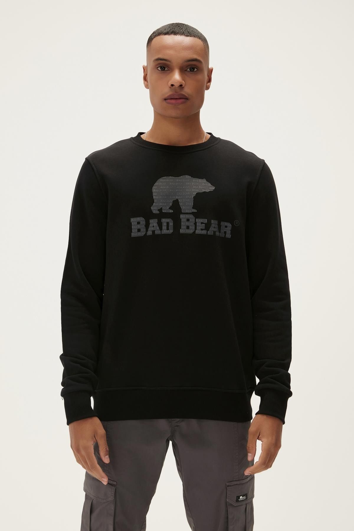 Bad Bear 22.02.12.007-c01 Logo Crewneck Erkek Sweatshirt