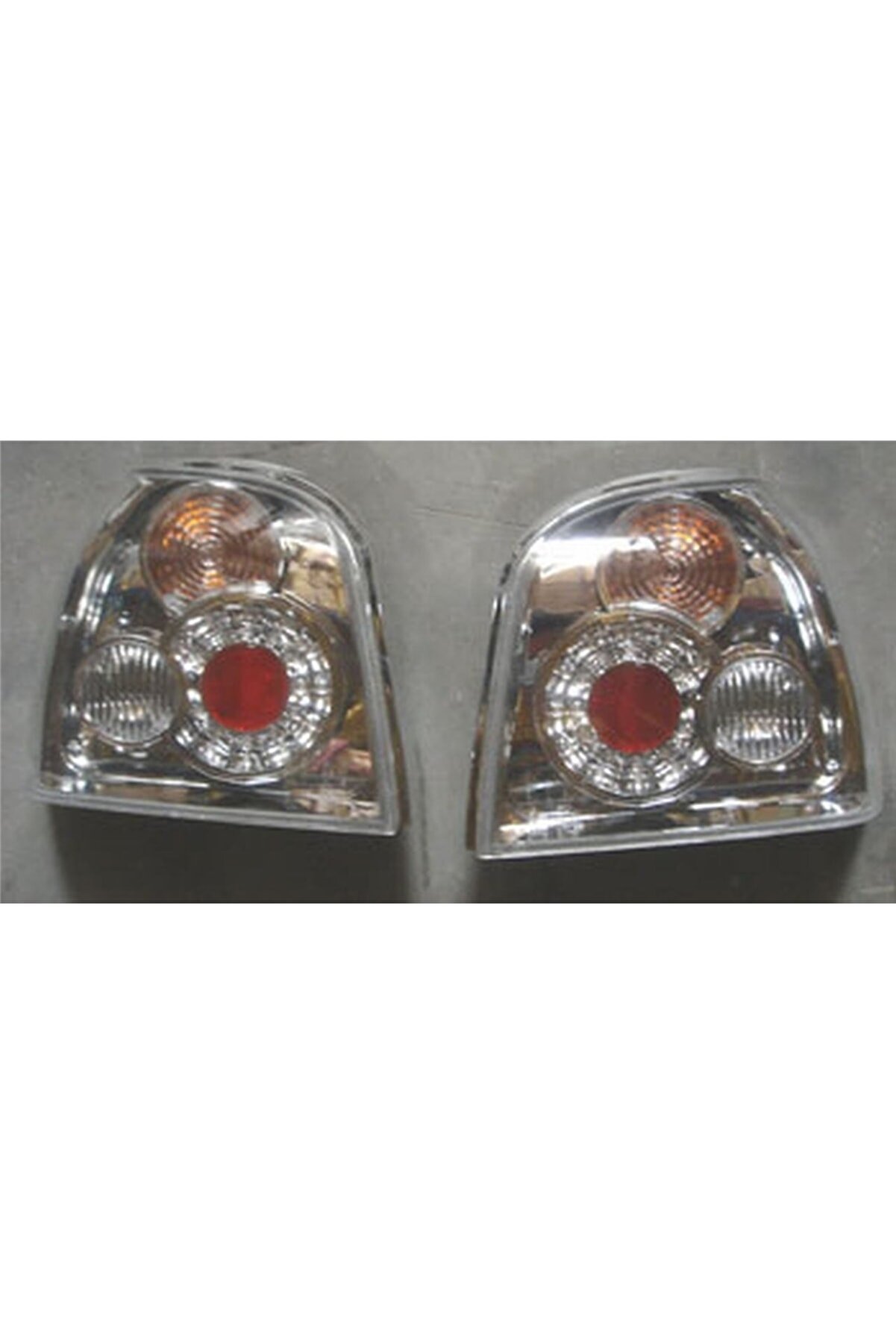 Volkswagen Golf- 3- 92/98; Modifiye Stop Lambası Sağ/sol Set 2 Parça Nikelajlı Şeffaf Camlı (tyc