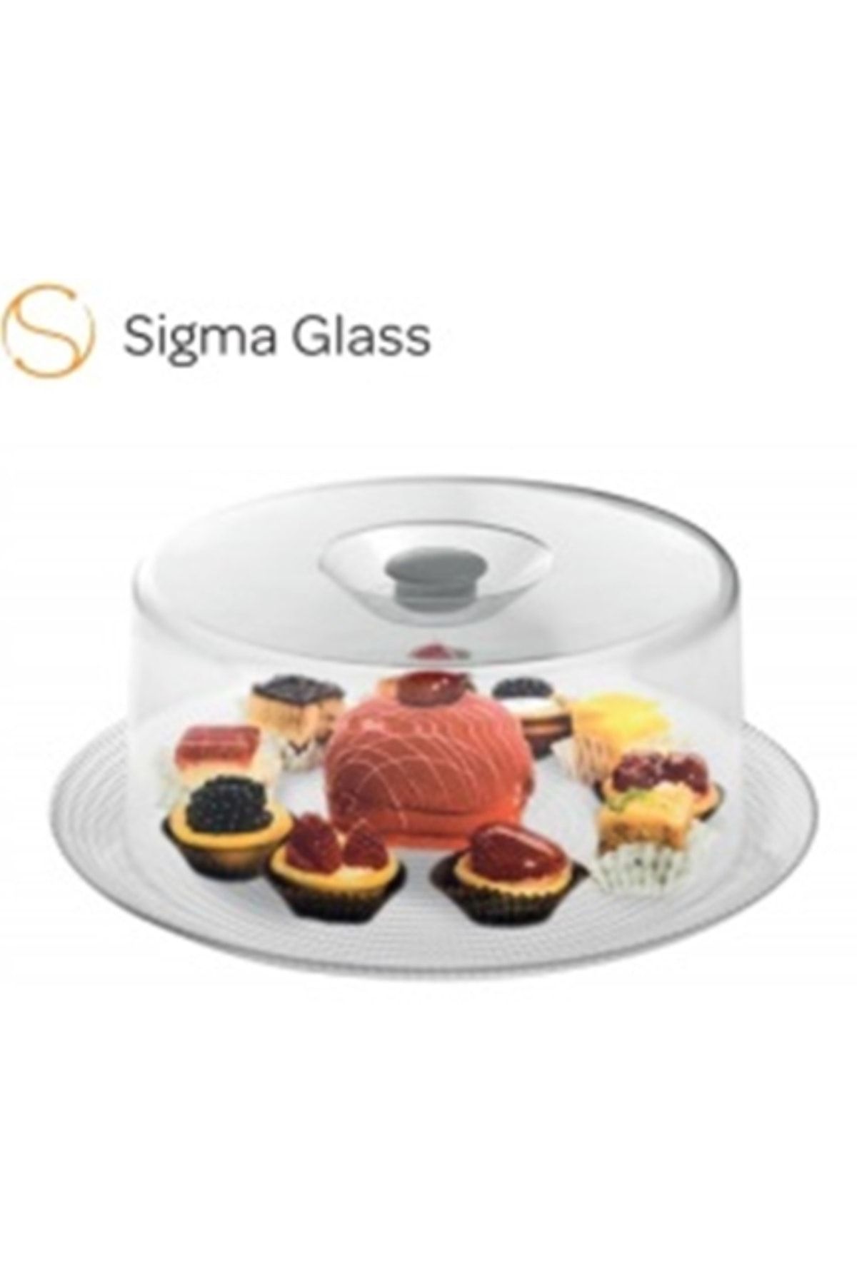 SIGMA GLASS Milas 28 Cm Kek Fanus Sade