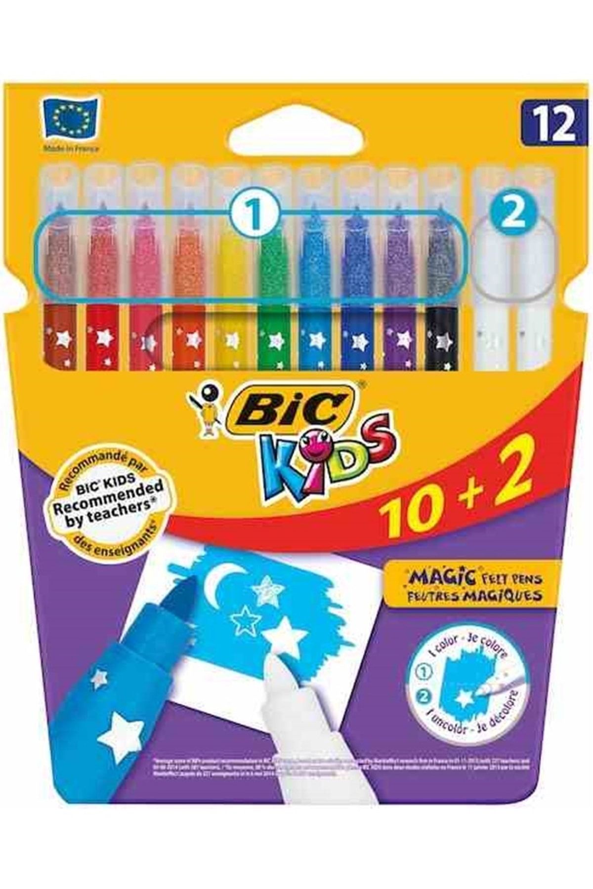 Bic Kids Magic Silinebilir Keçeli Boya Kalemi 10+2 Renk