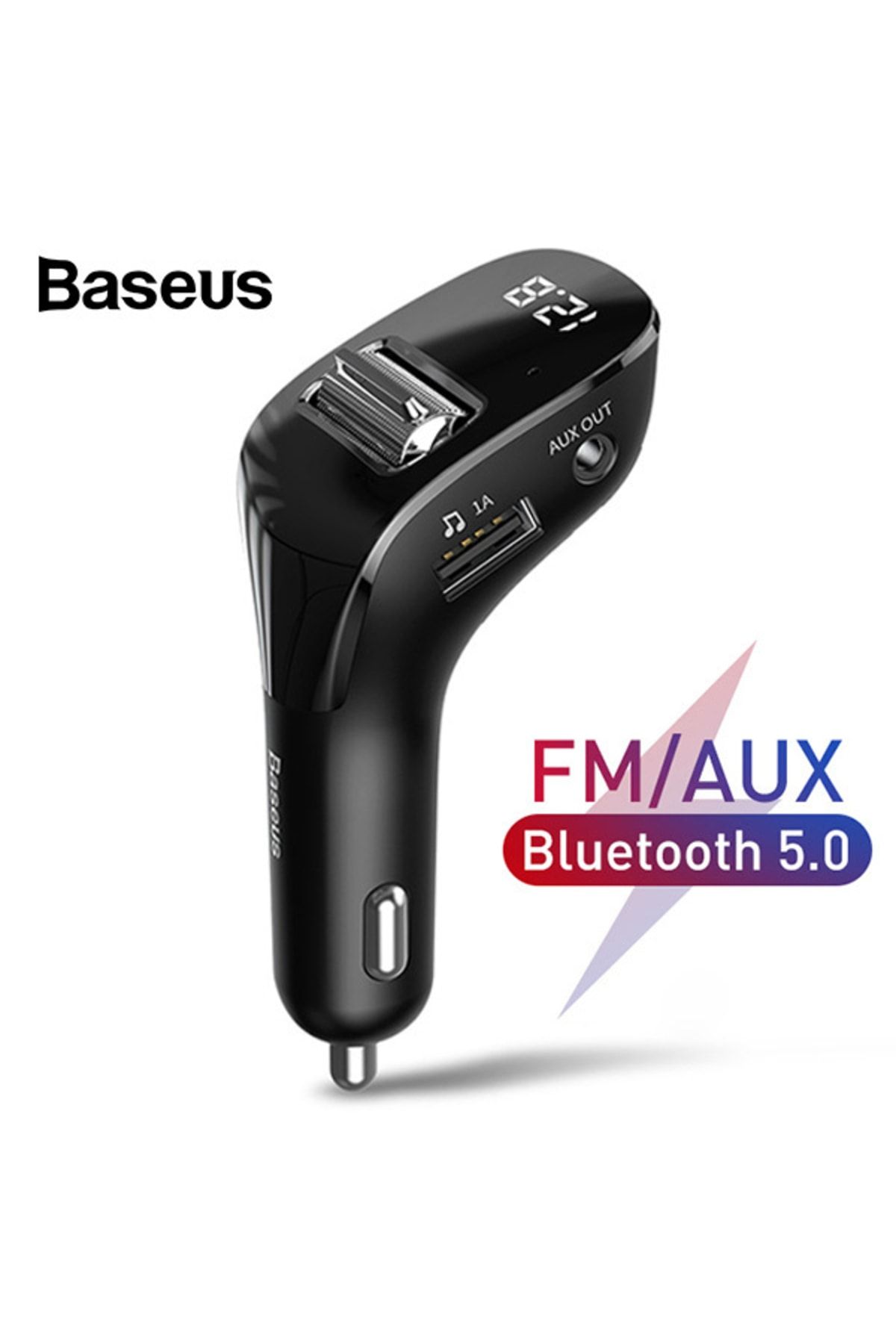 Baseus Streamer F40 Aux Wireless Mp3 Fm Transmitter Araç Şarj Başlık Siyah