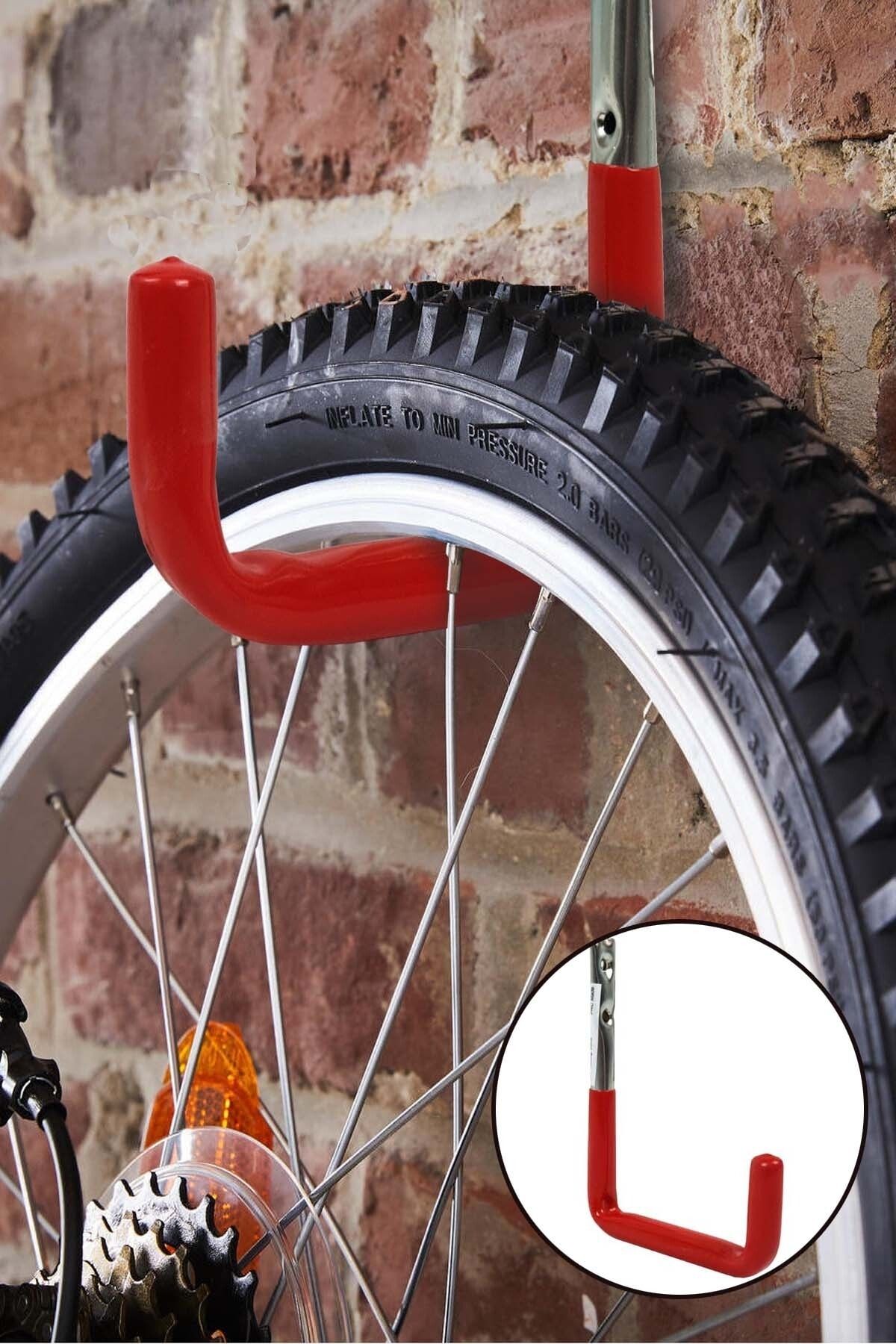 Binbirreyon Çelik Bisiklet Askısı Plastik Korumalı Askı Kancası 20kg Kapasite 115mm De085