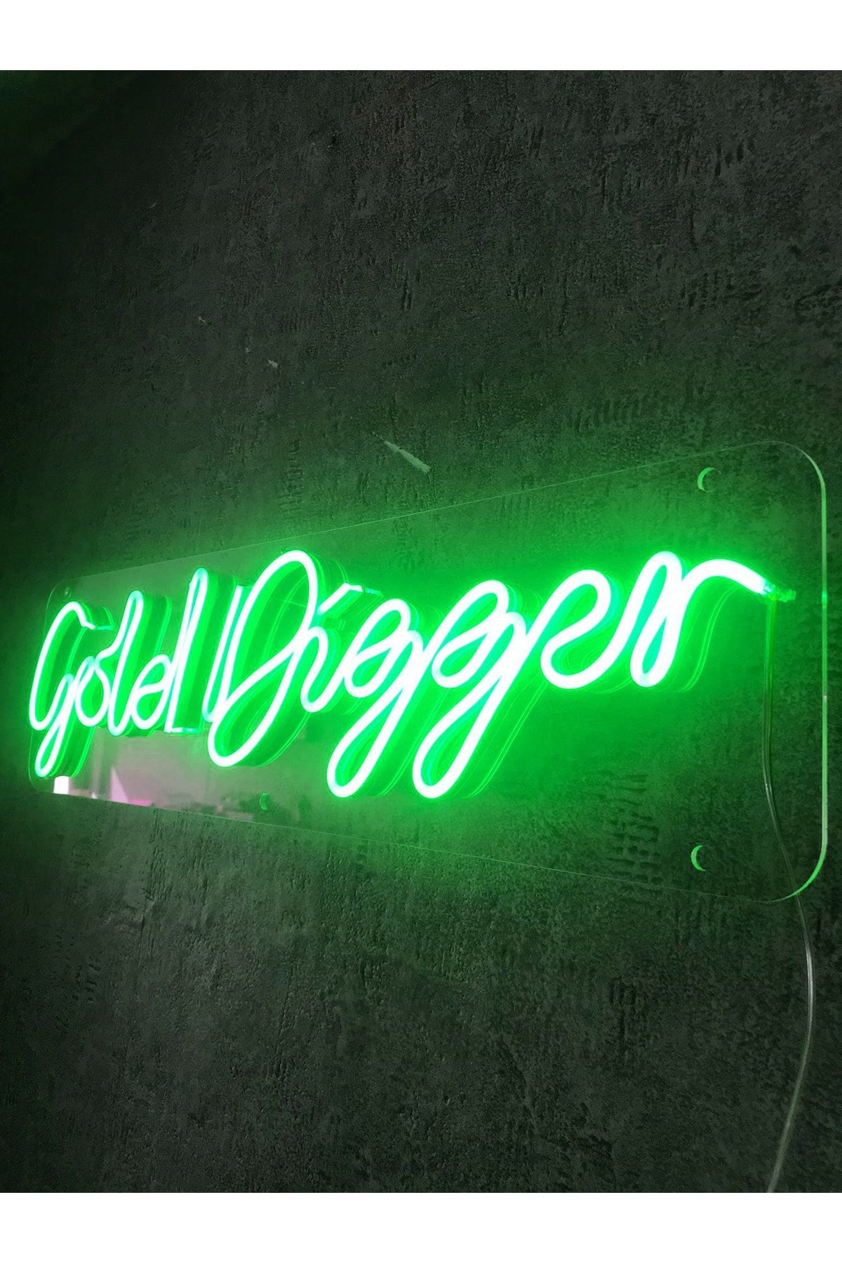 dekoraven Gold Digger Neon Led Tabela Dekoratif Aydınlatma