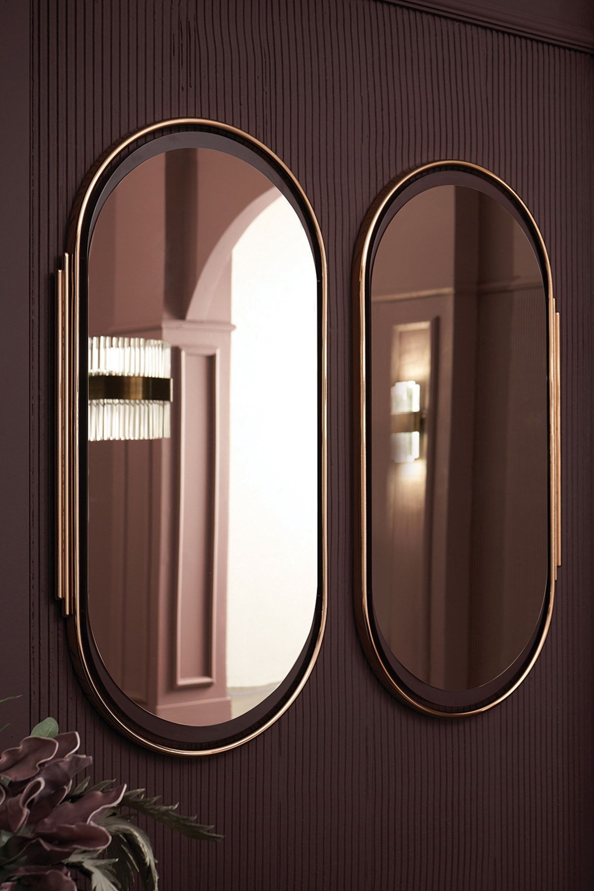 Enza Home Vienna Konsol, Dresuar Aynası - Bordo