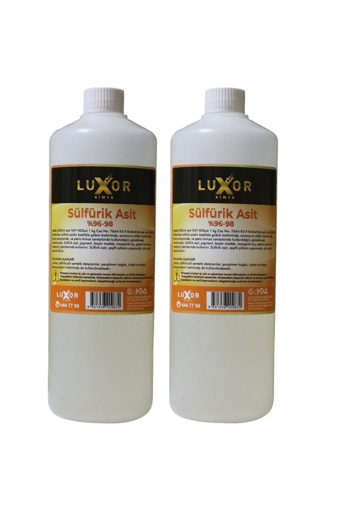 Luxor Kimya Kimya %96-98 Sülfürik Asit 1.5 Kgx2 (2 Adet)