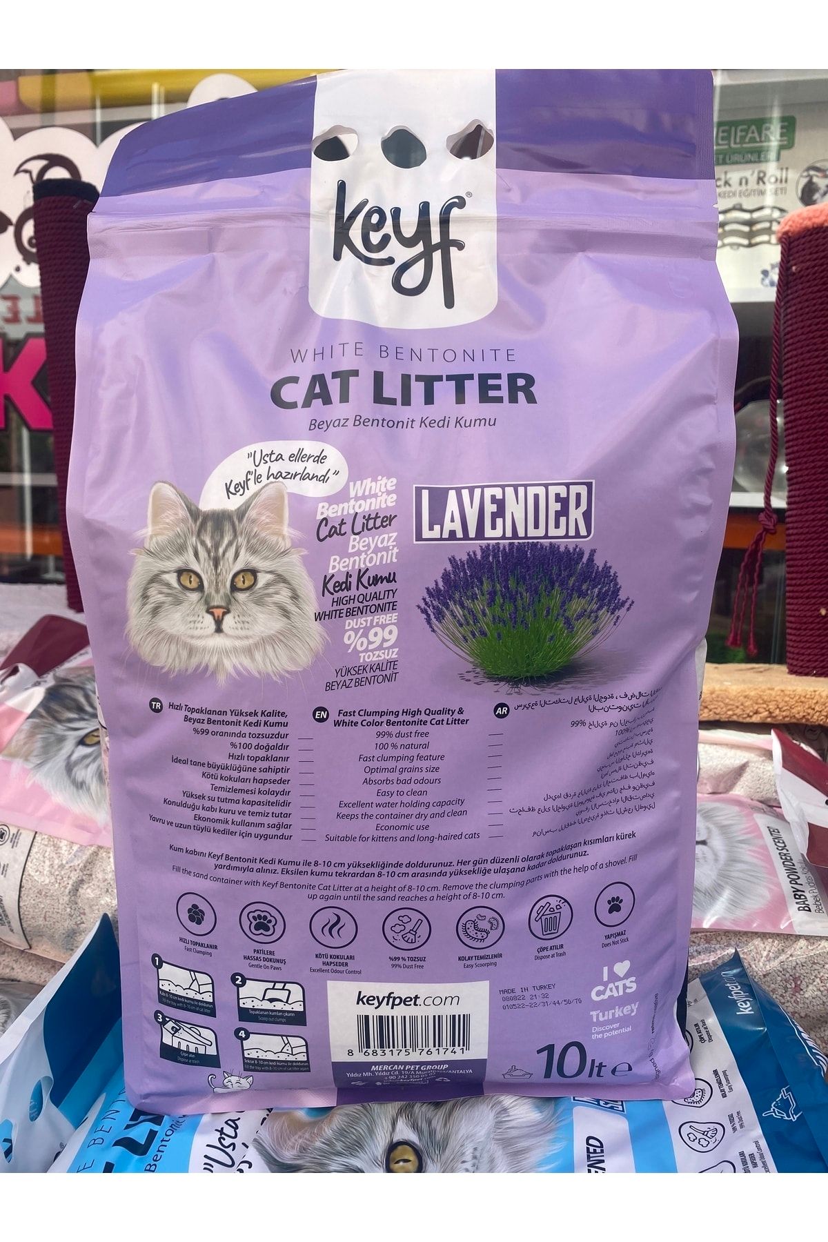 Lavanta Kokulu Bentonit Kedi Kumu 10 lt_0