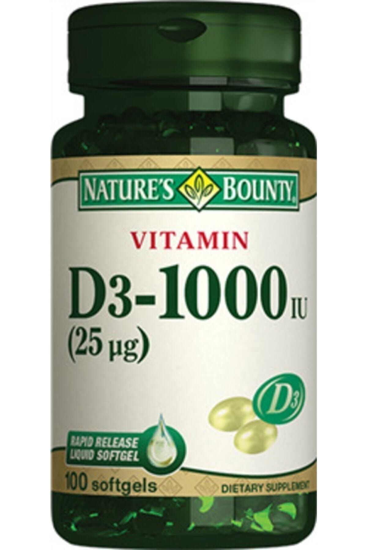 Natures Bounty Vitamin D3 1000 Iu 100 Softjel