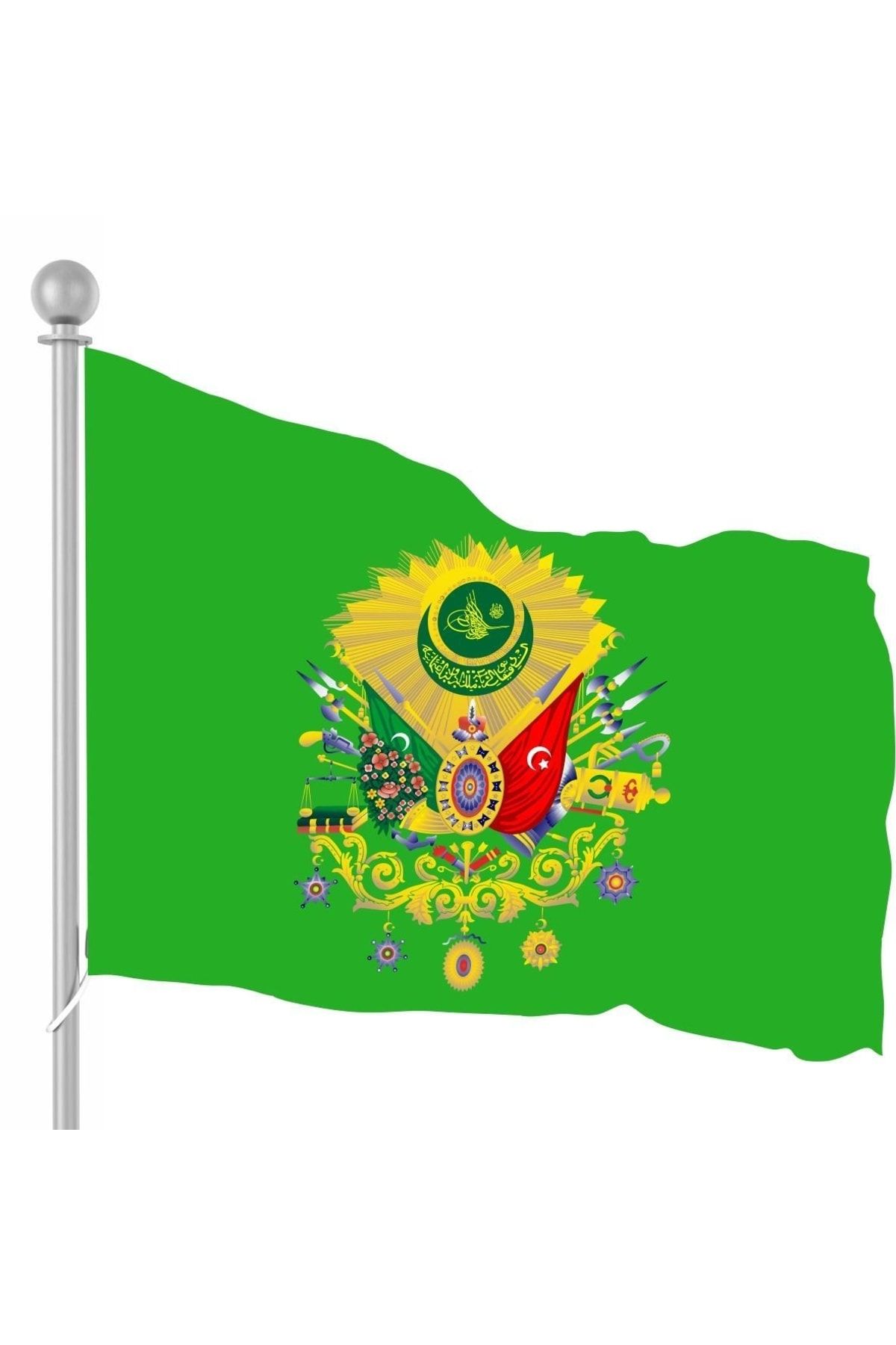 sb sistem bayrak Osmanlı Bayrağı Sancağı Yeşil 150x225cm